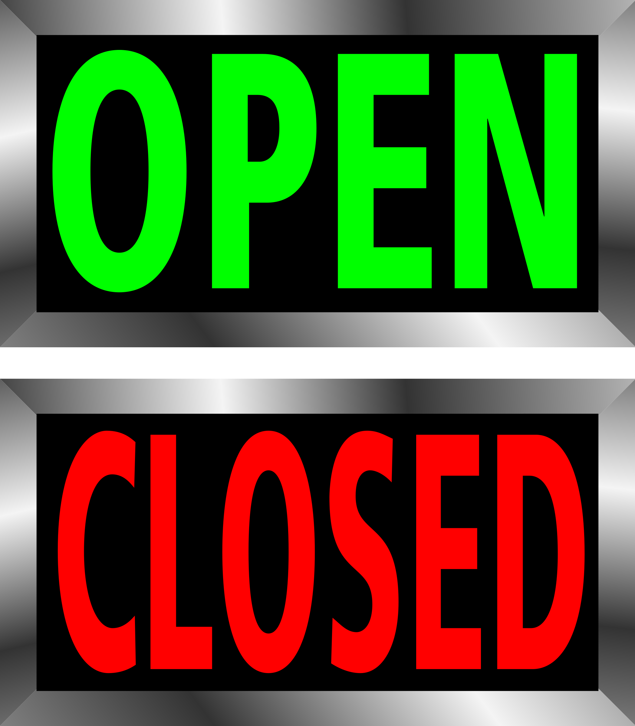 Clipart - Open and Closed signs