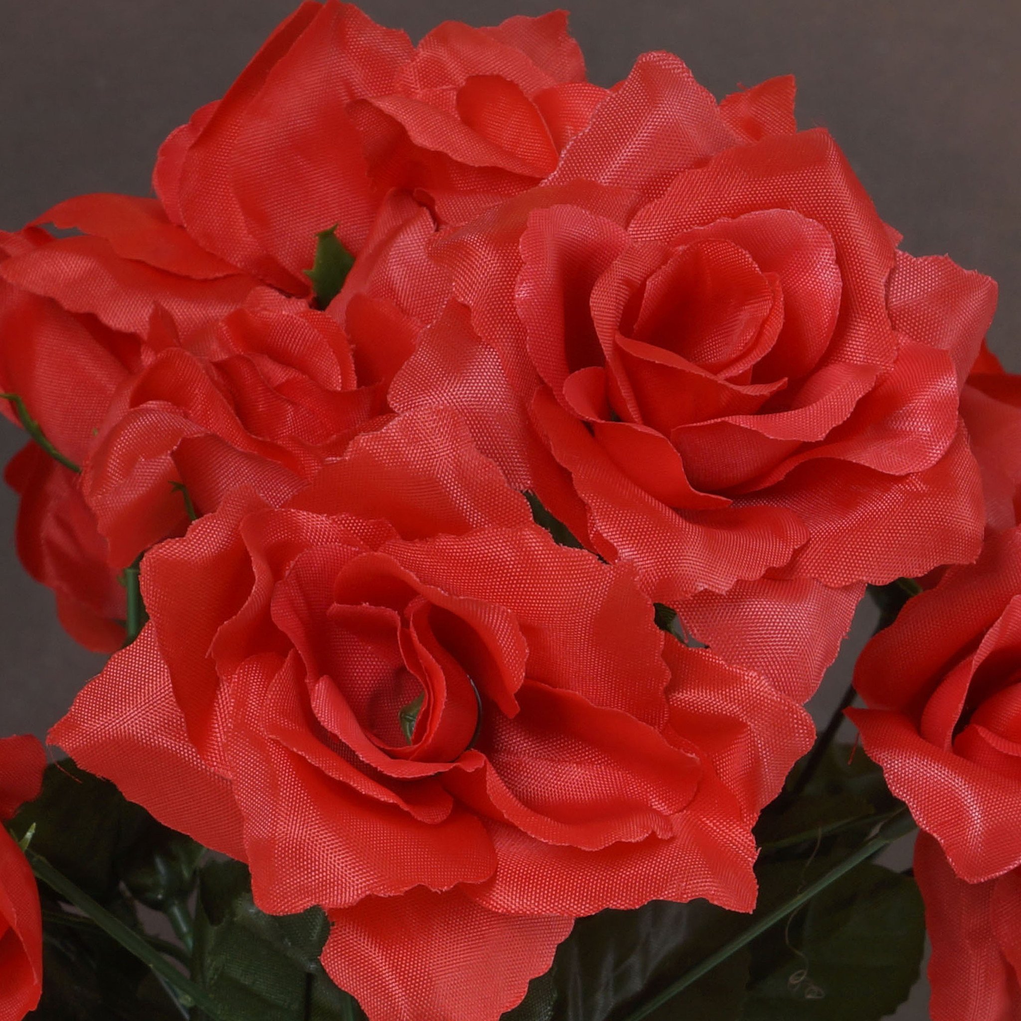 84 Artificial Silk Open Roses - Red | eFavorMart