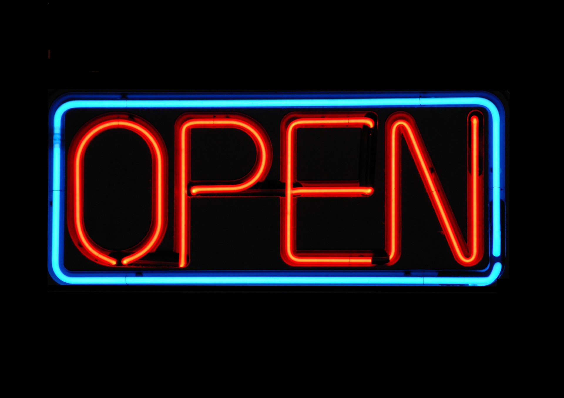 Neon Open Sign Free Stock Photo - Public Domain Pictures