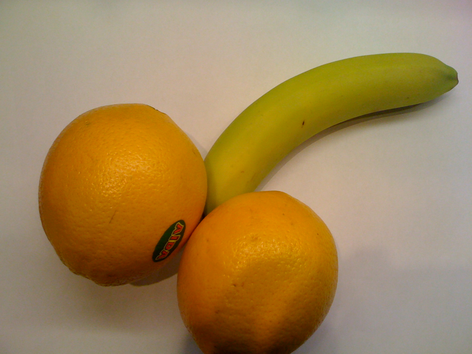 Orange and banana photo