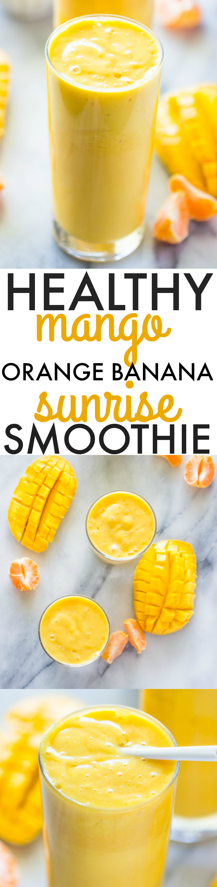 Healthy Mango Orange Banana Sunrise Smoothie |