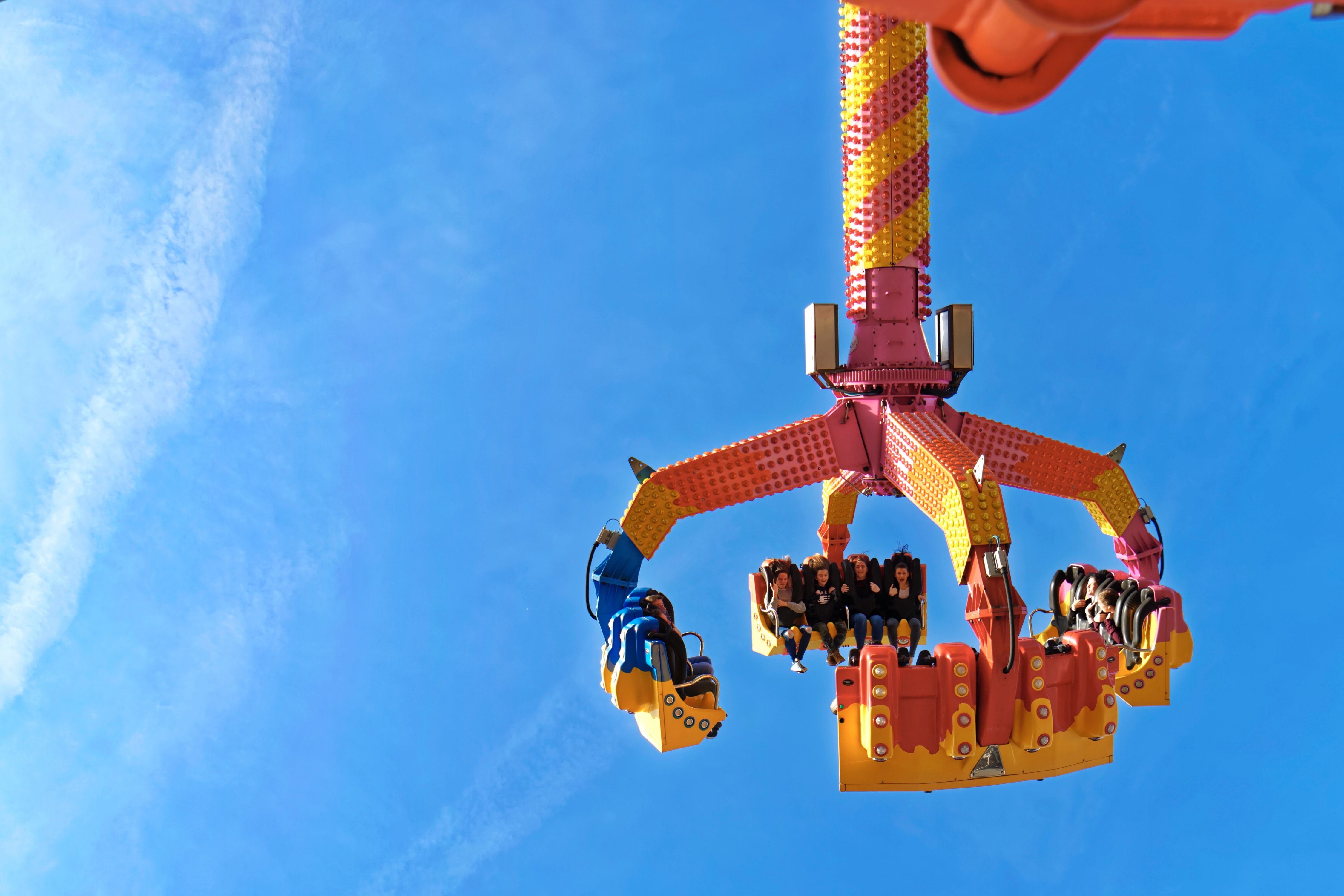 Orange and Yellow Carnival Ride-on, Action, Motion, Technology, Swing, HQ Photo