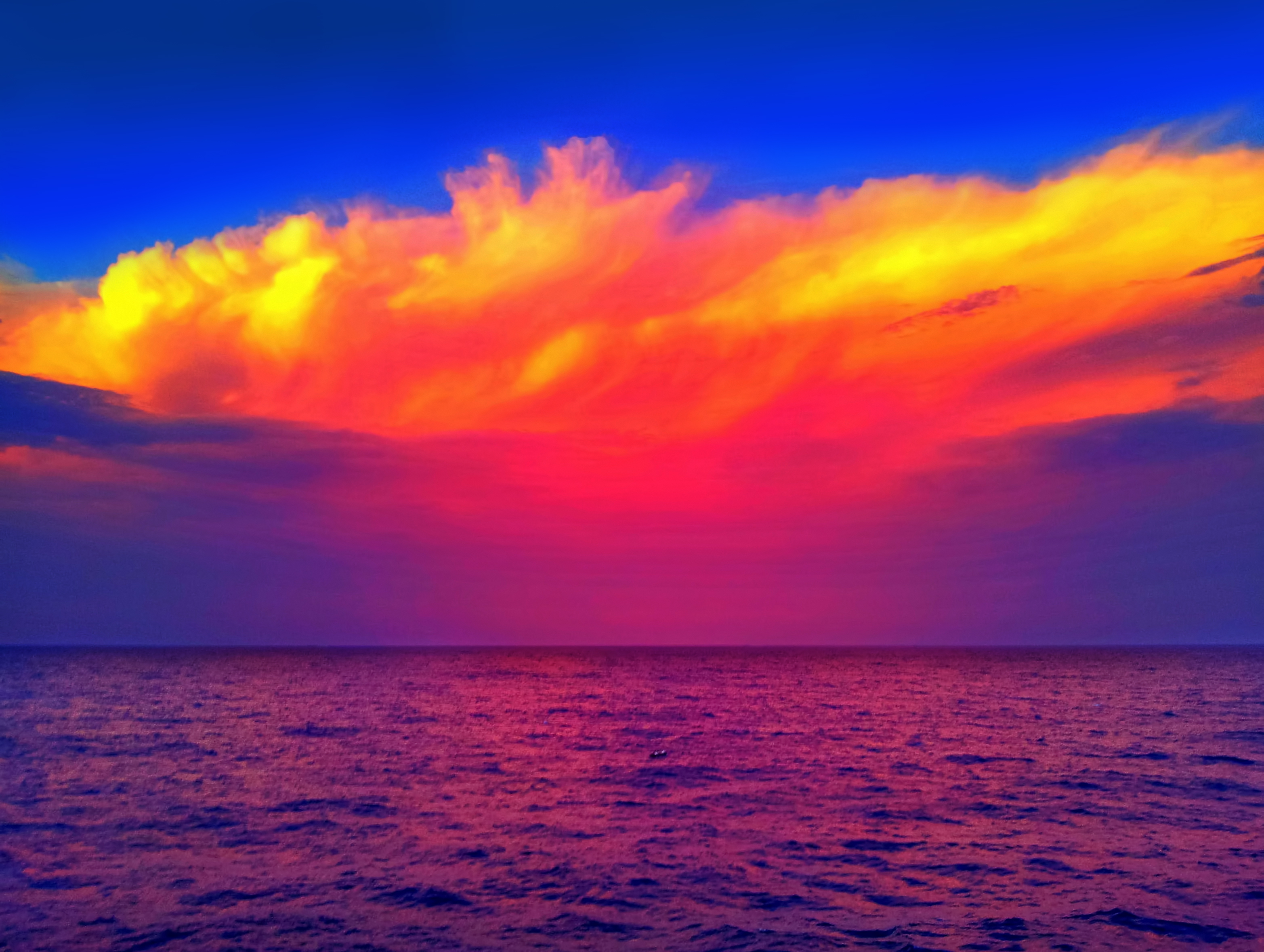 blue sky,orange clouds by sycotronix on DeviantArt