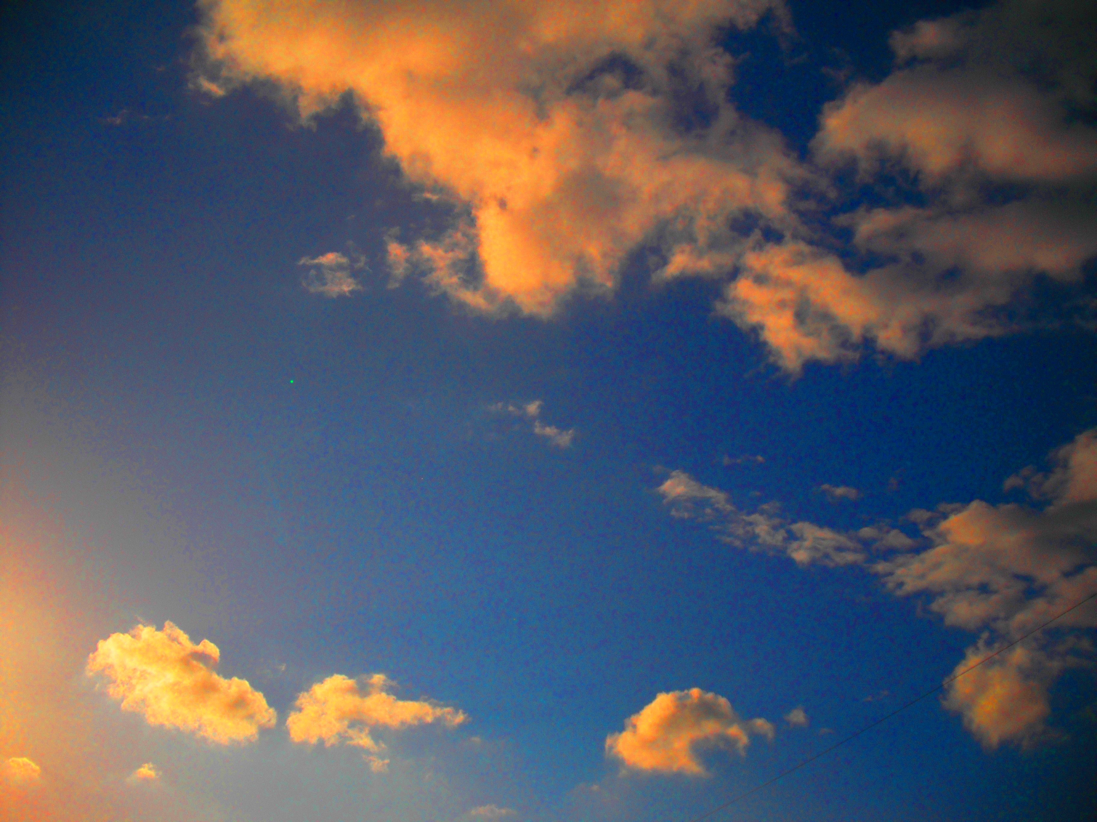 Blue Sky Orange Clouds by ZeroFox-Z0FX on DeviantArt