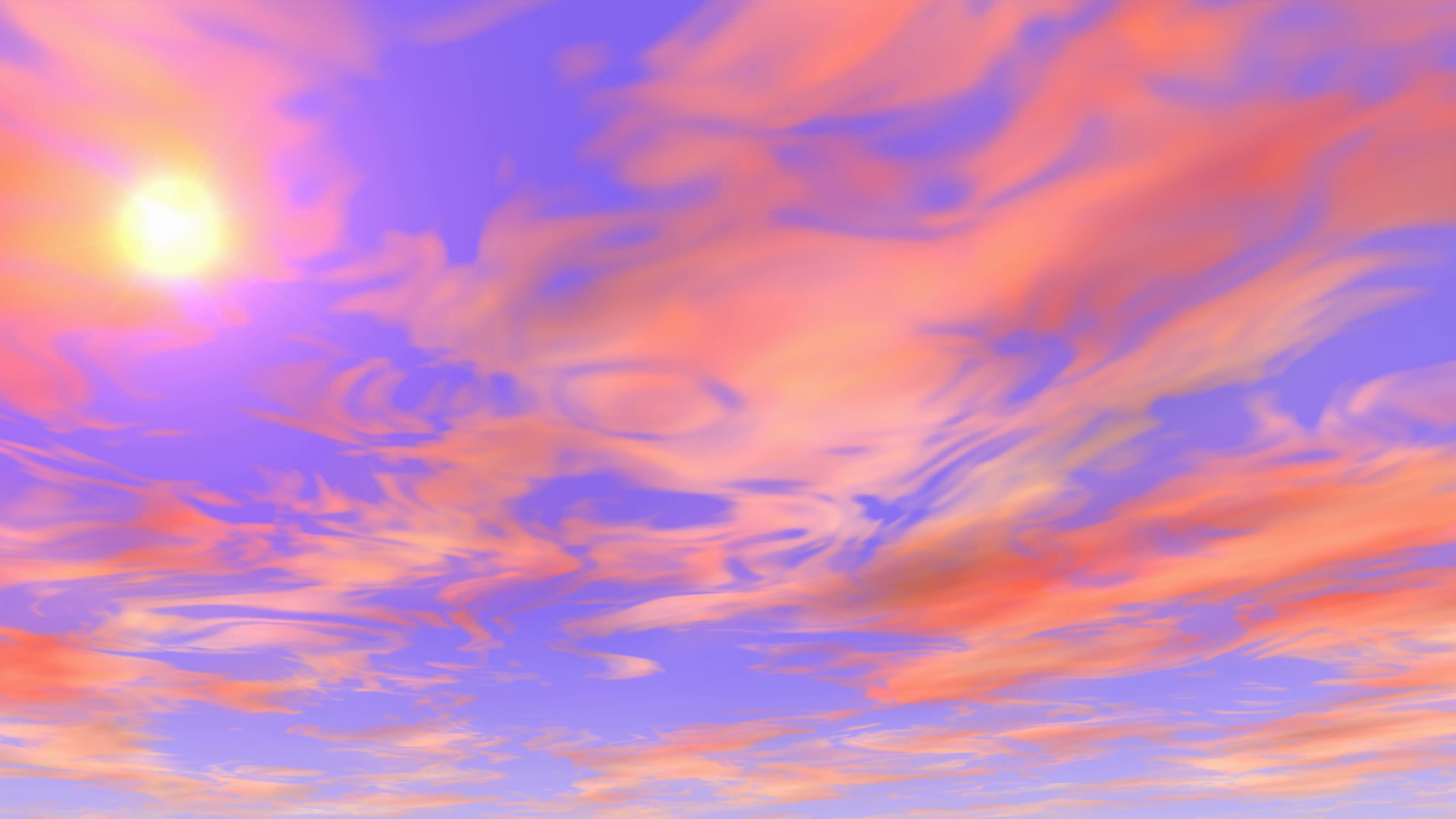 Sky sun orange clouds animation blue sky Motion Background - Videoblocks