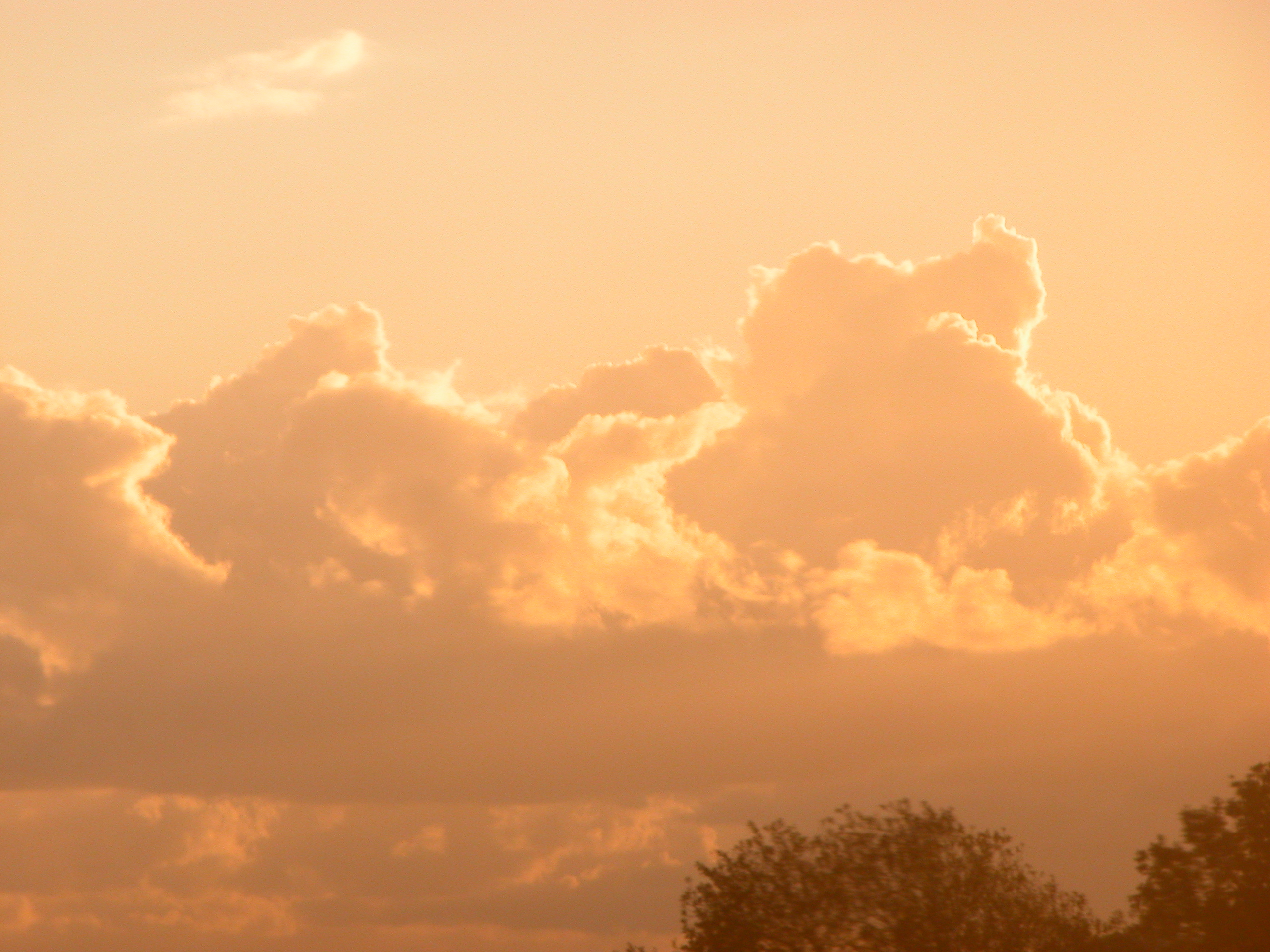 Image*After : photos : orange clouds sky horizon evening sky sunset