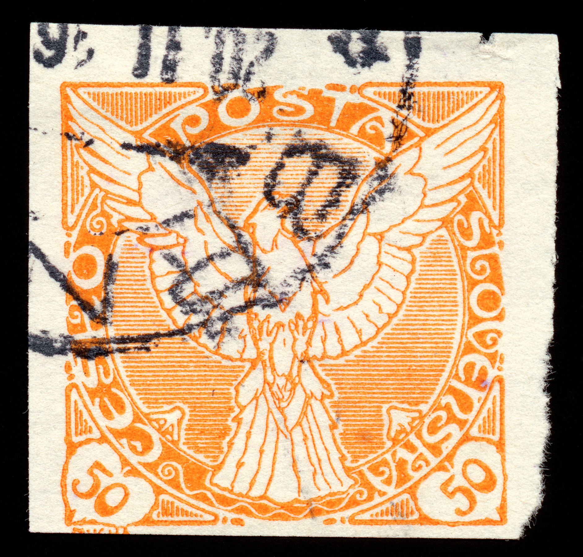 Orange falcon stamp photo