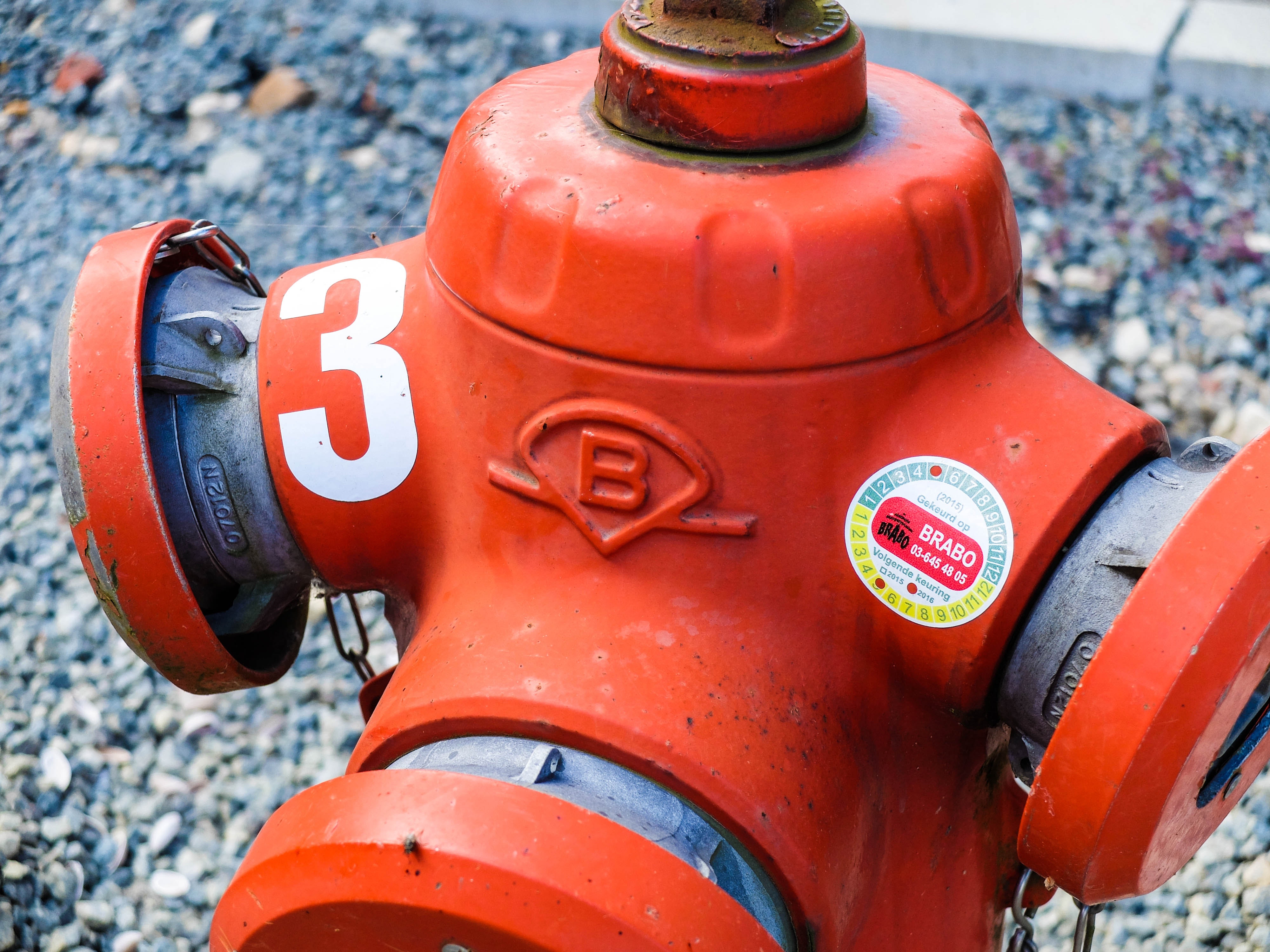 Orange Fire Hydrant, Emergency, Power, Tube, Steel, HQ Photo