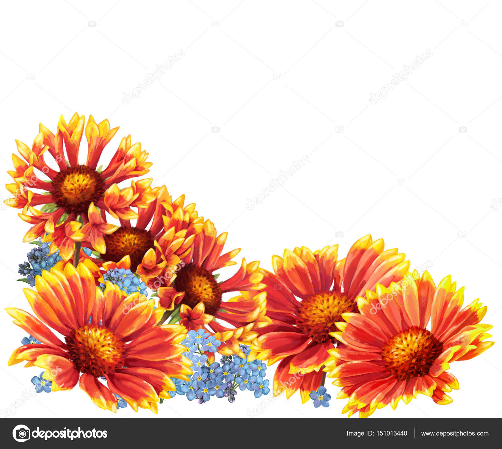 orange flowers border — Stock Photo © agaes8080 #151013440