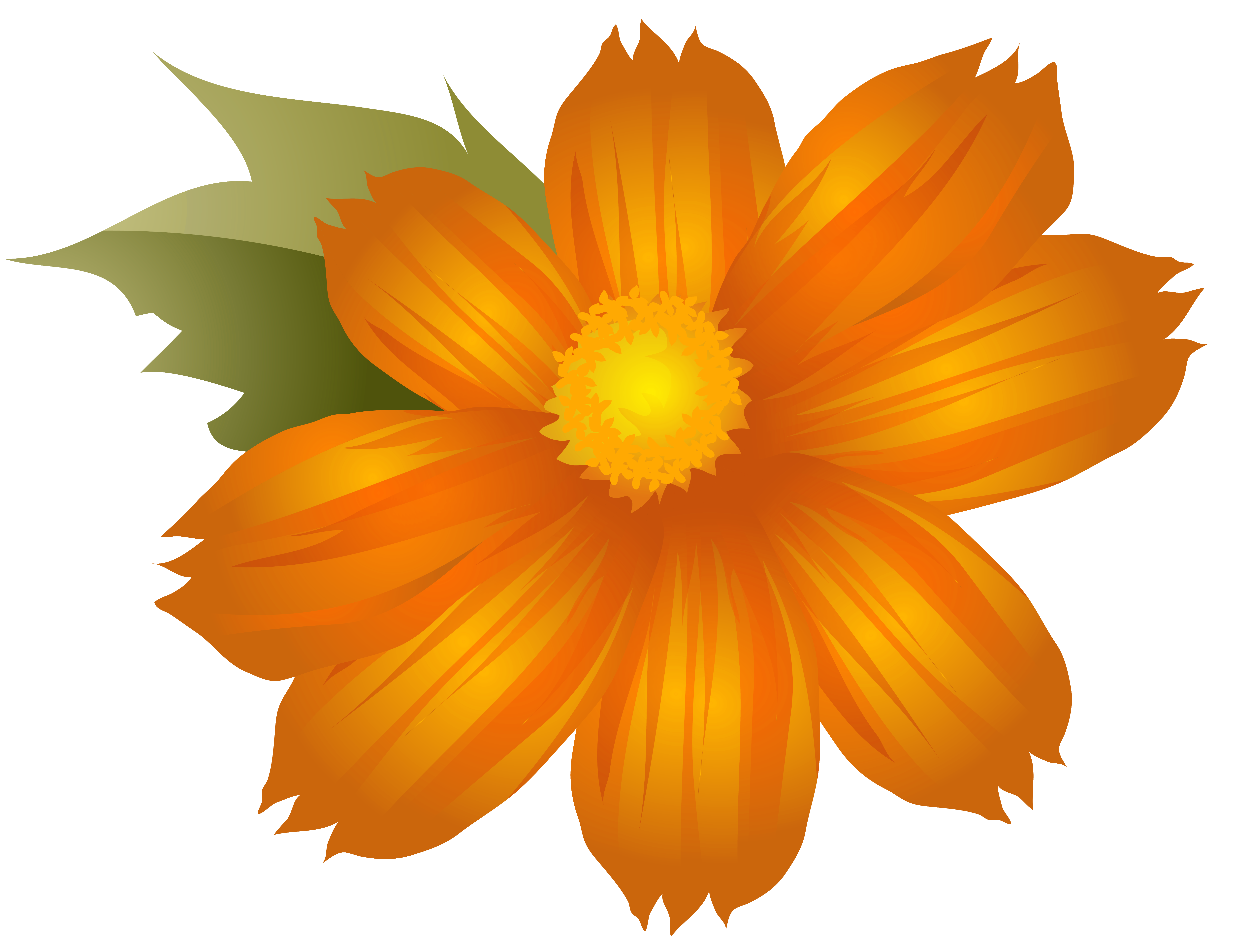 Orange Flower PNG Clip-Art Image | Gallery Yopriceville - High ...