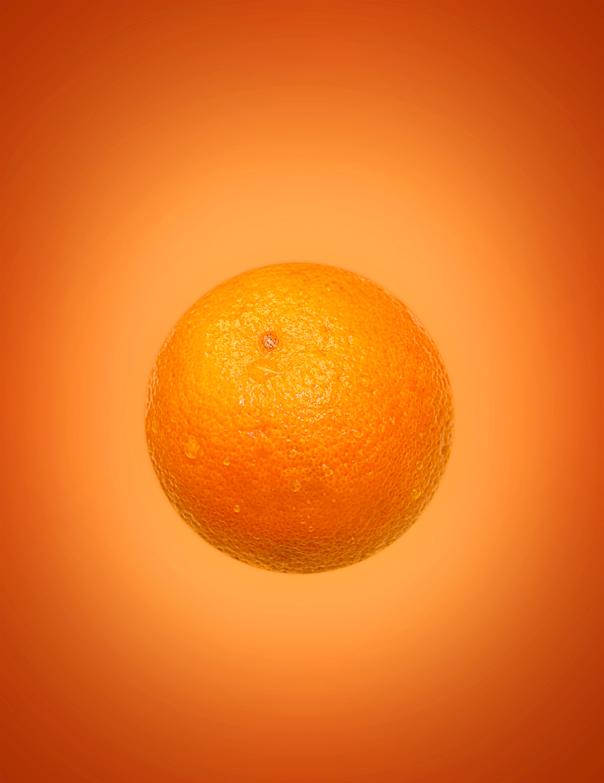 Orange (fruit) on orange (background) photo