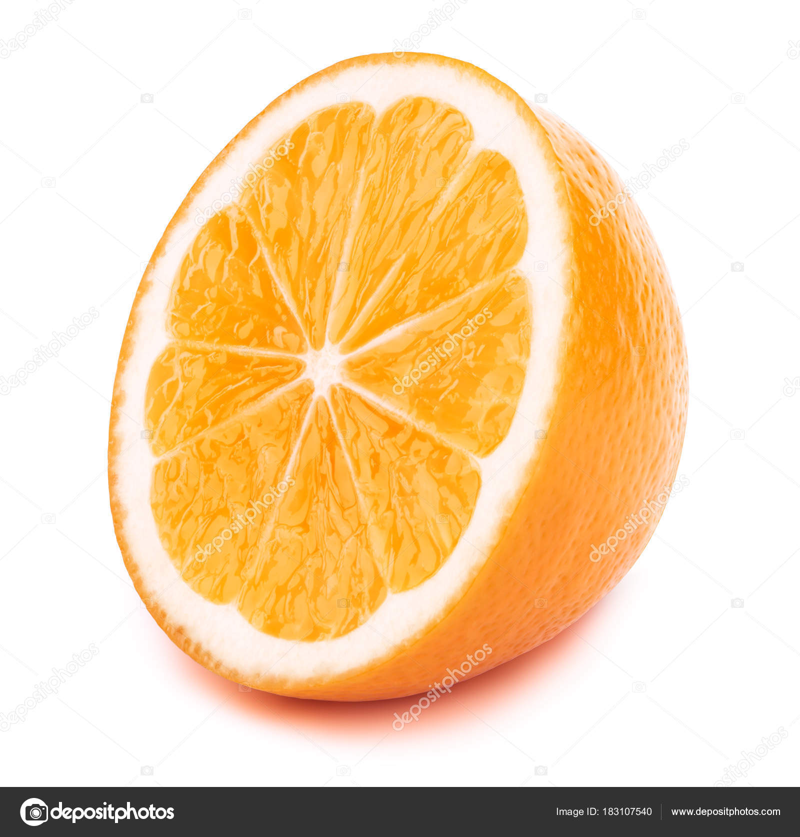 Half of orange fruit slice isolated — Stock Photo © vmenshov #183107540