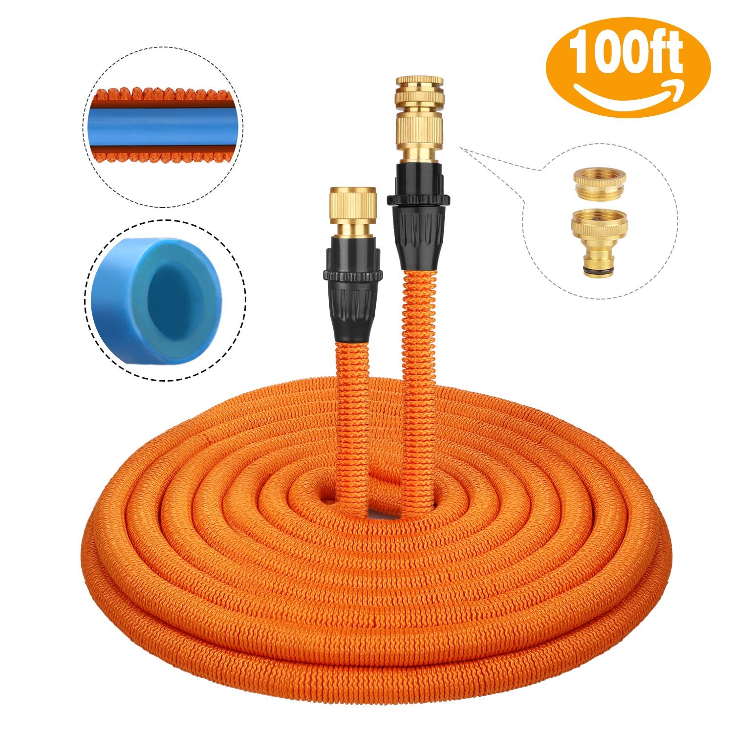 TACKLIFE Garden Hose, [Fathers Day Gifts] 100FT Hose Pipe, 3 Times ...