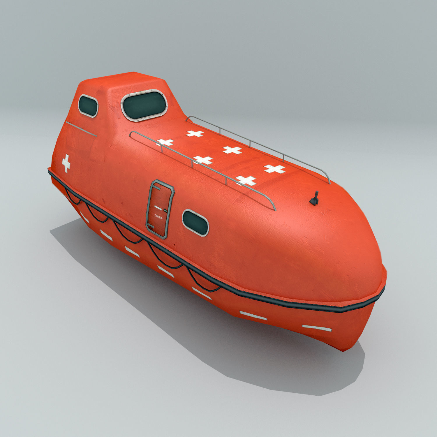 3D asset Enclosed Lifeboat | CGTrader