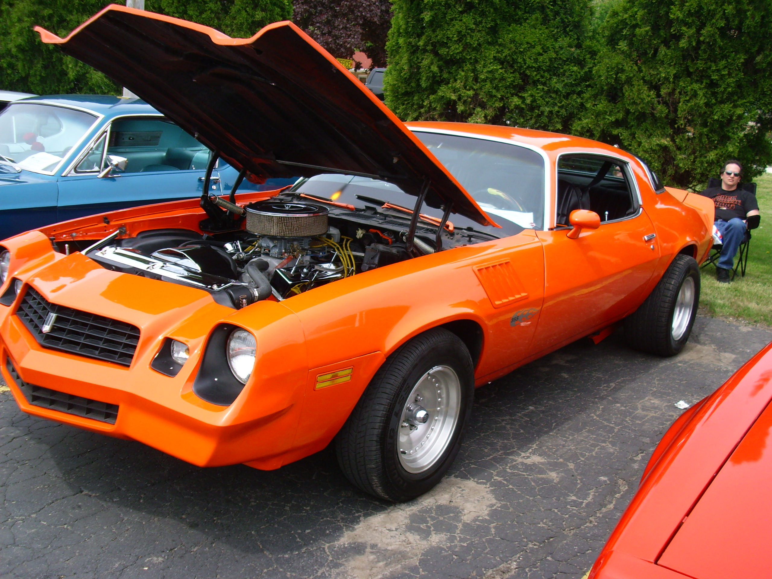 Orange Maro, Camaro, Chevy, Engine, Motor, HQ Photo