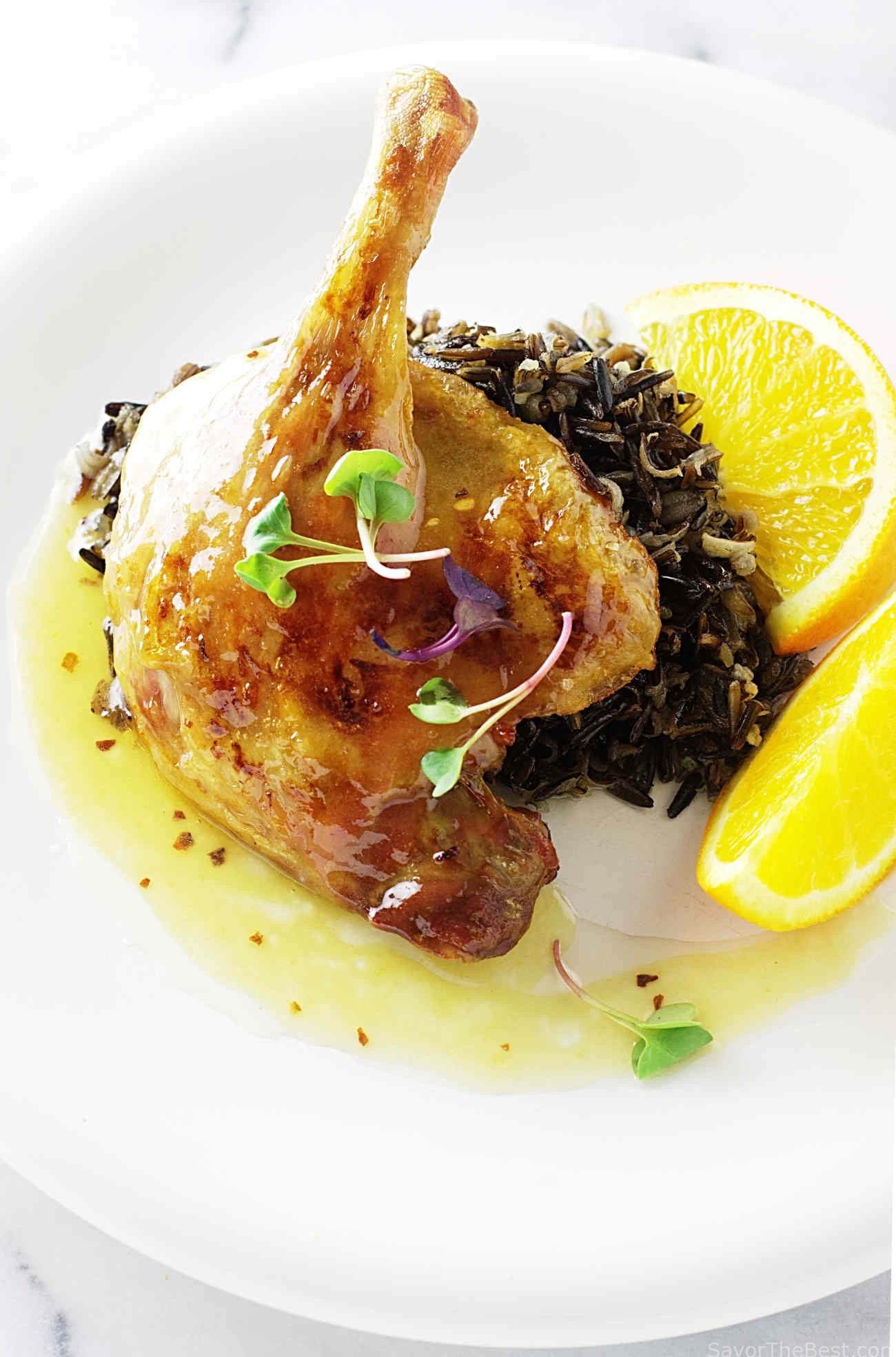 Roasted Duck Legs with Orange Sauce and Wild Rice - Savor the Best