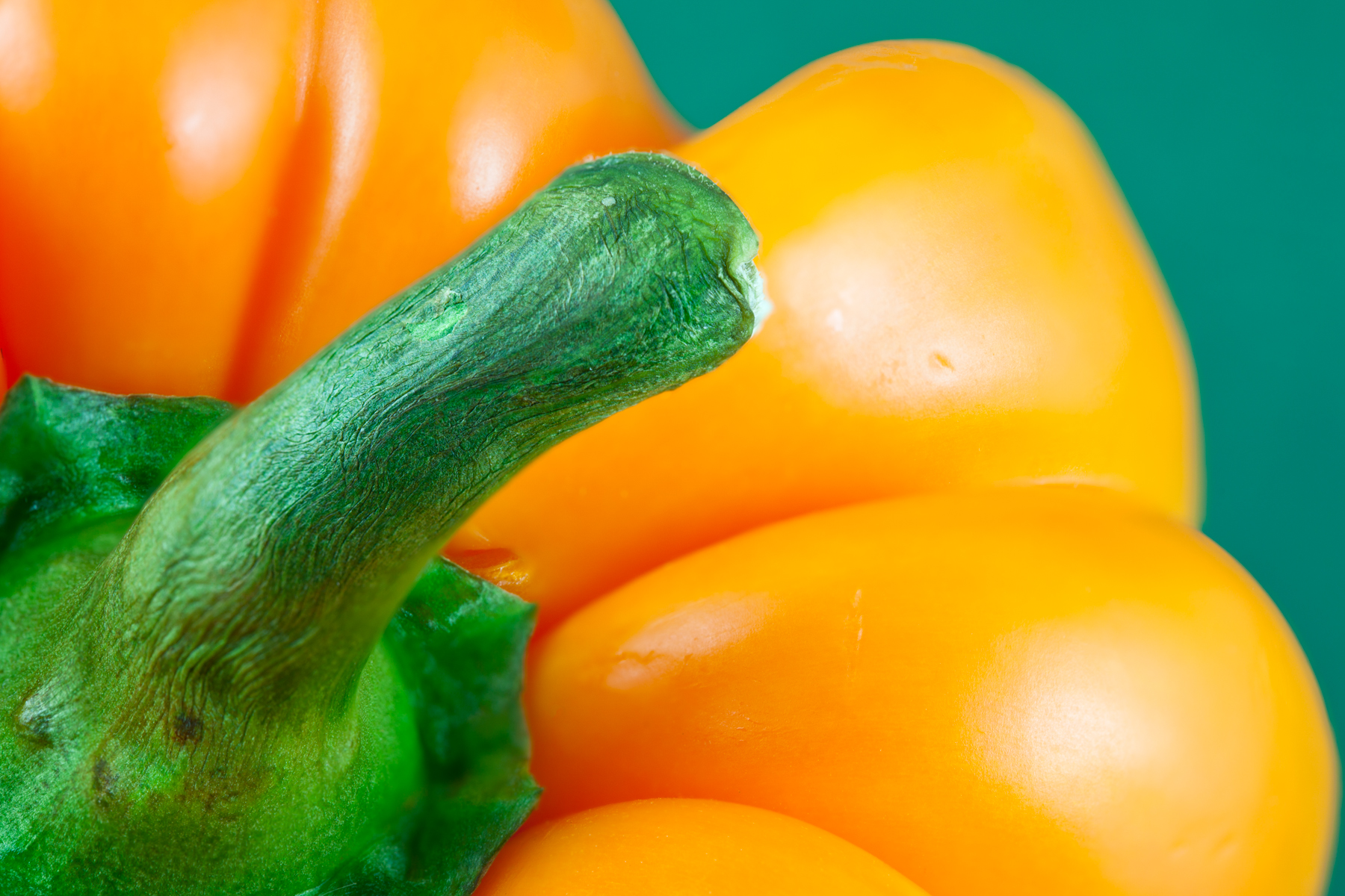 Orange pepper close-up photo