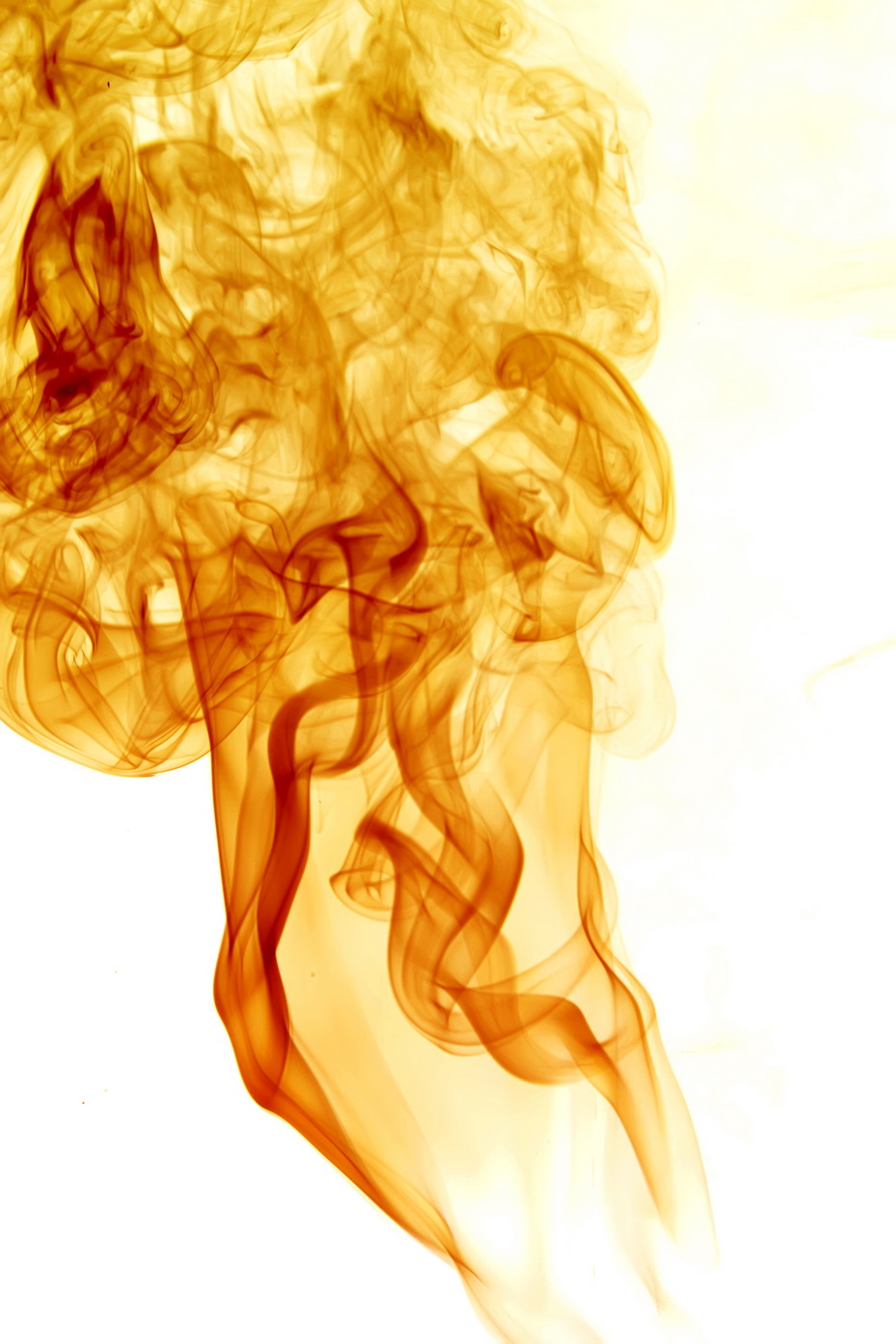Orange Smoke, Abstract, Motion, White, Wave, HQ Photo