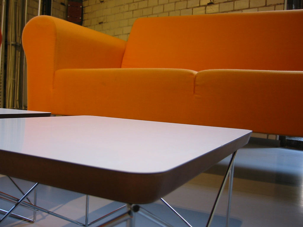 Orange sofa photo