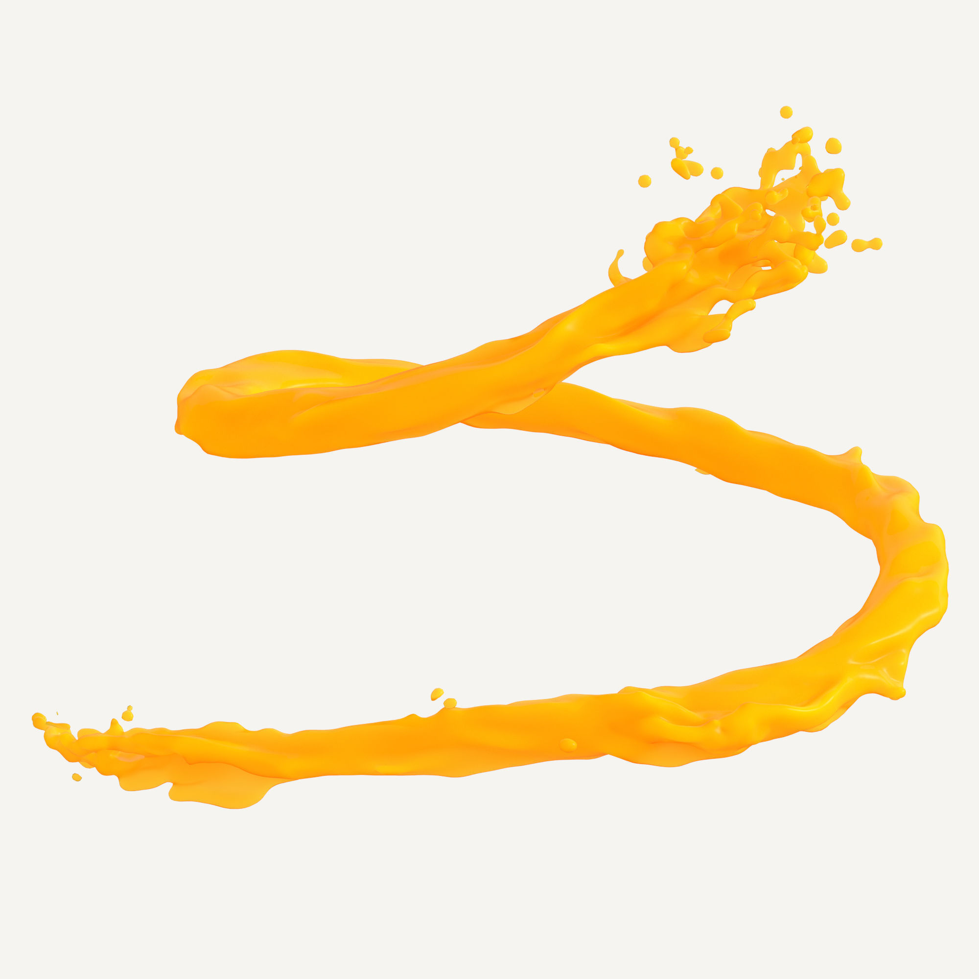 3D Orange Splash | CGTrader