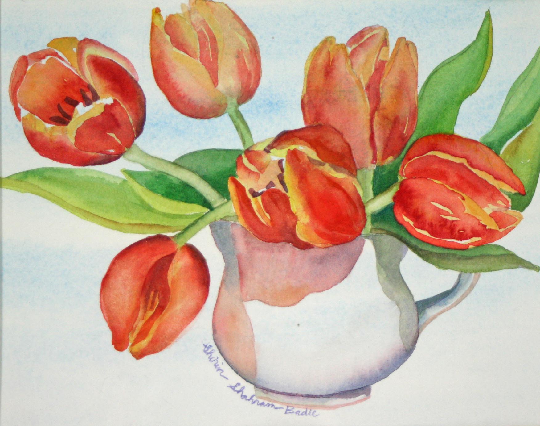 orange tulips in the cup | VisArts