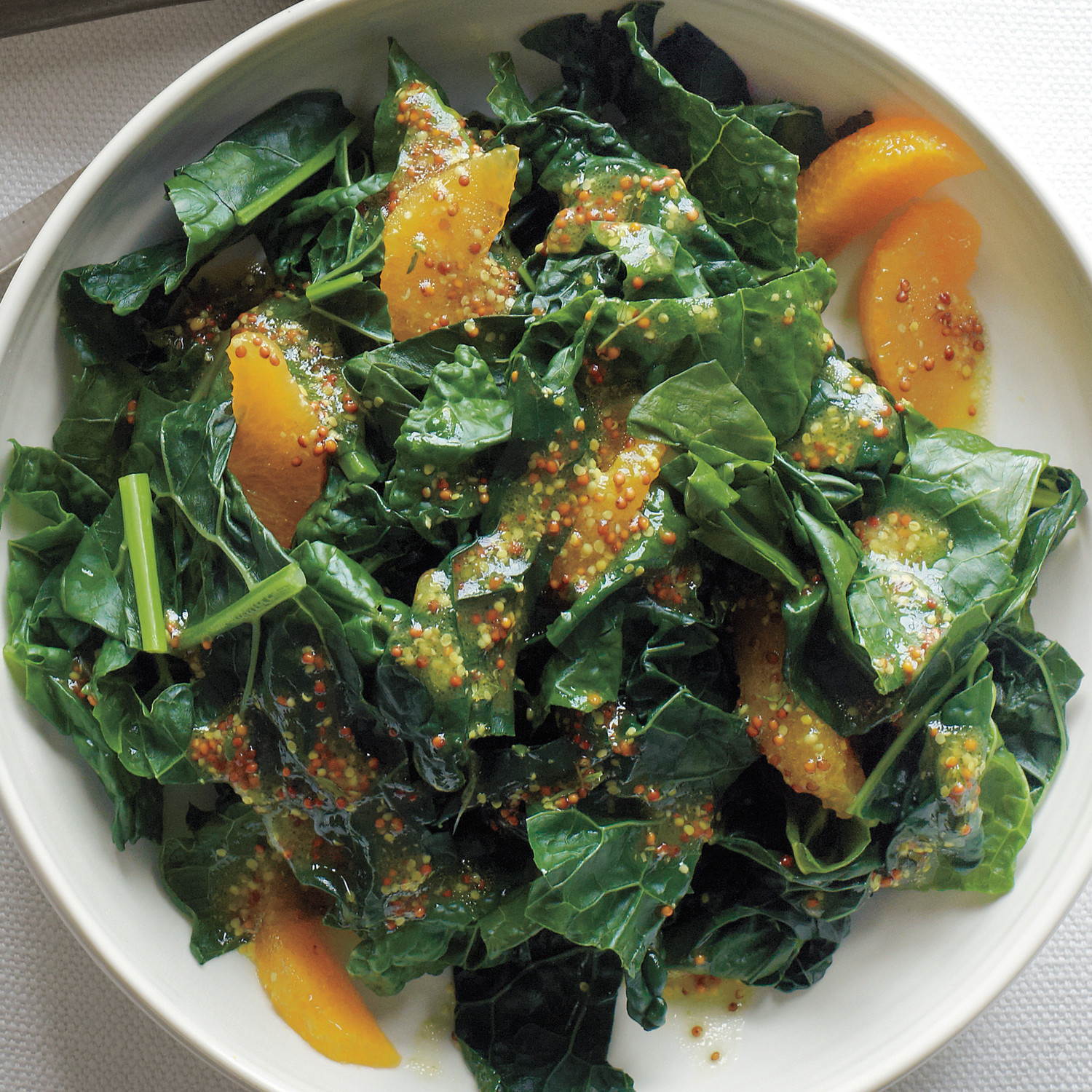 Kale with Oranges and Mustard Dressing