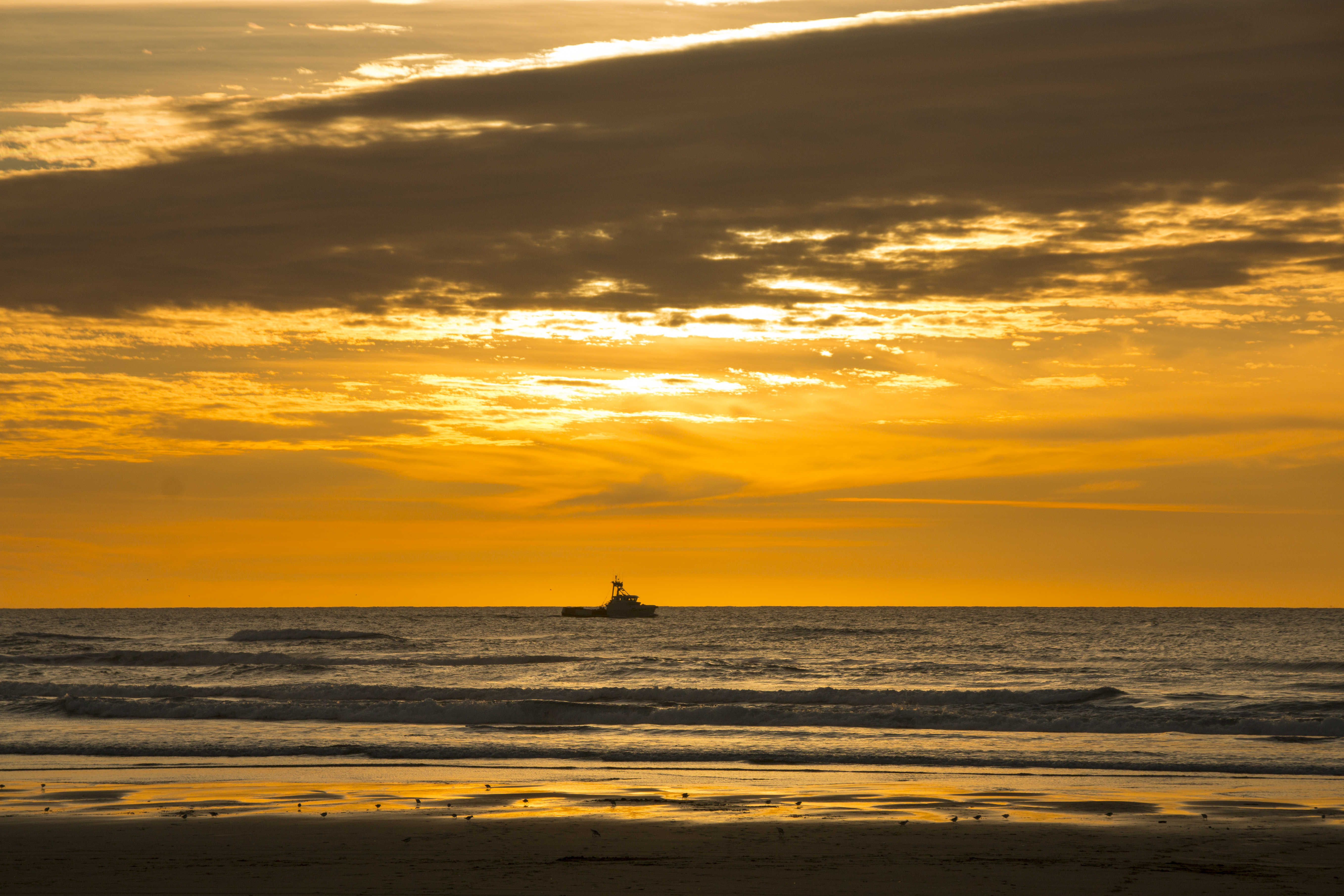 Oregon, fishing boat, sunset photo