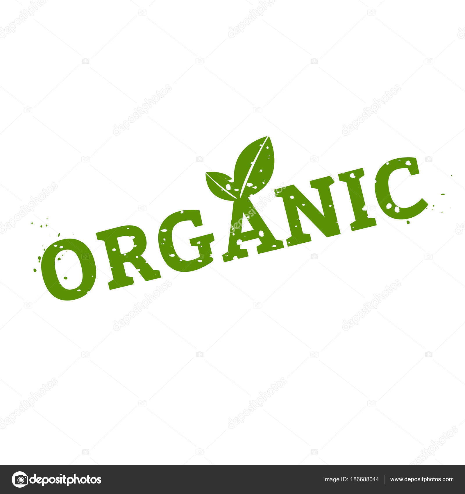 Organic Stamp Sign White Background Vector Illustration — Stock ...