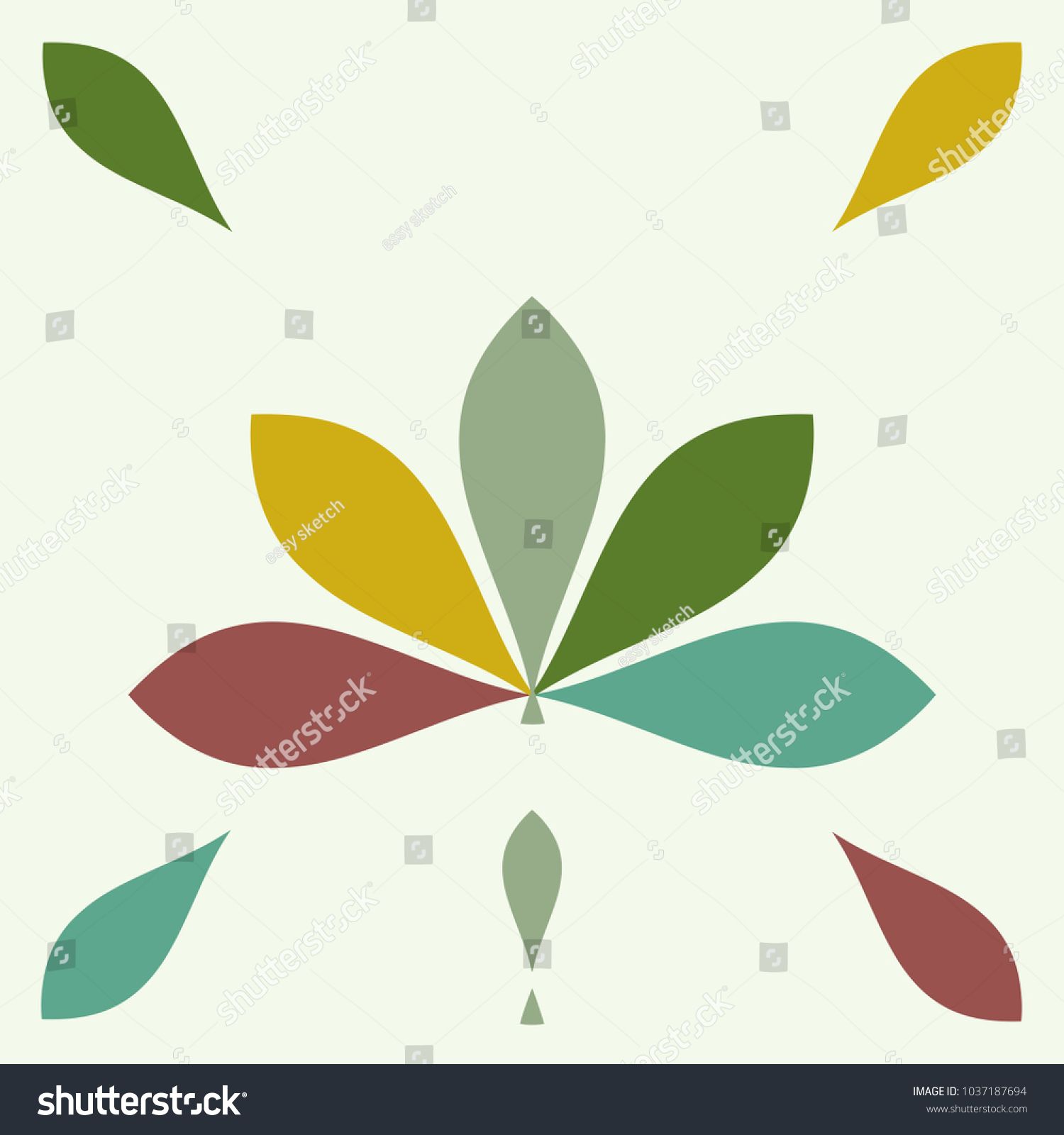 illustration leaves in autumn floral, plant, background, simple ...