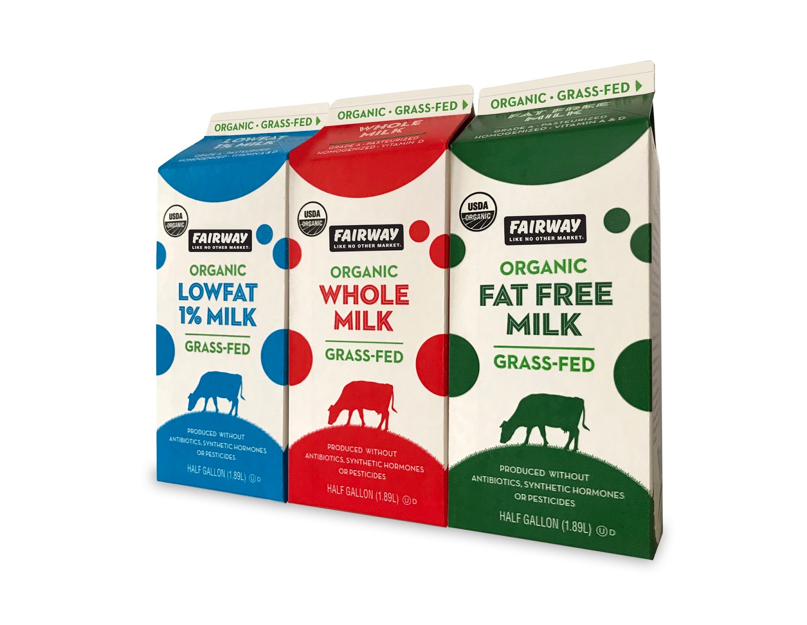 Fairway Market Private Label Organic Grass-fed Milks on Packaging of ...