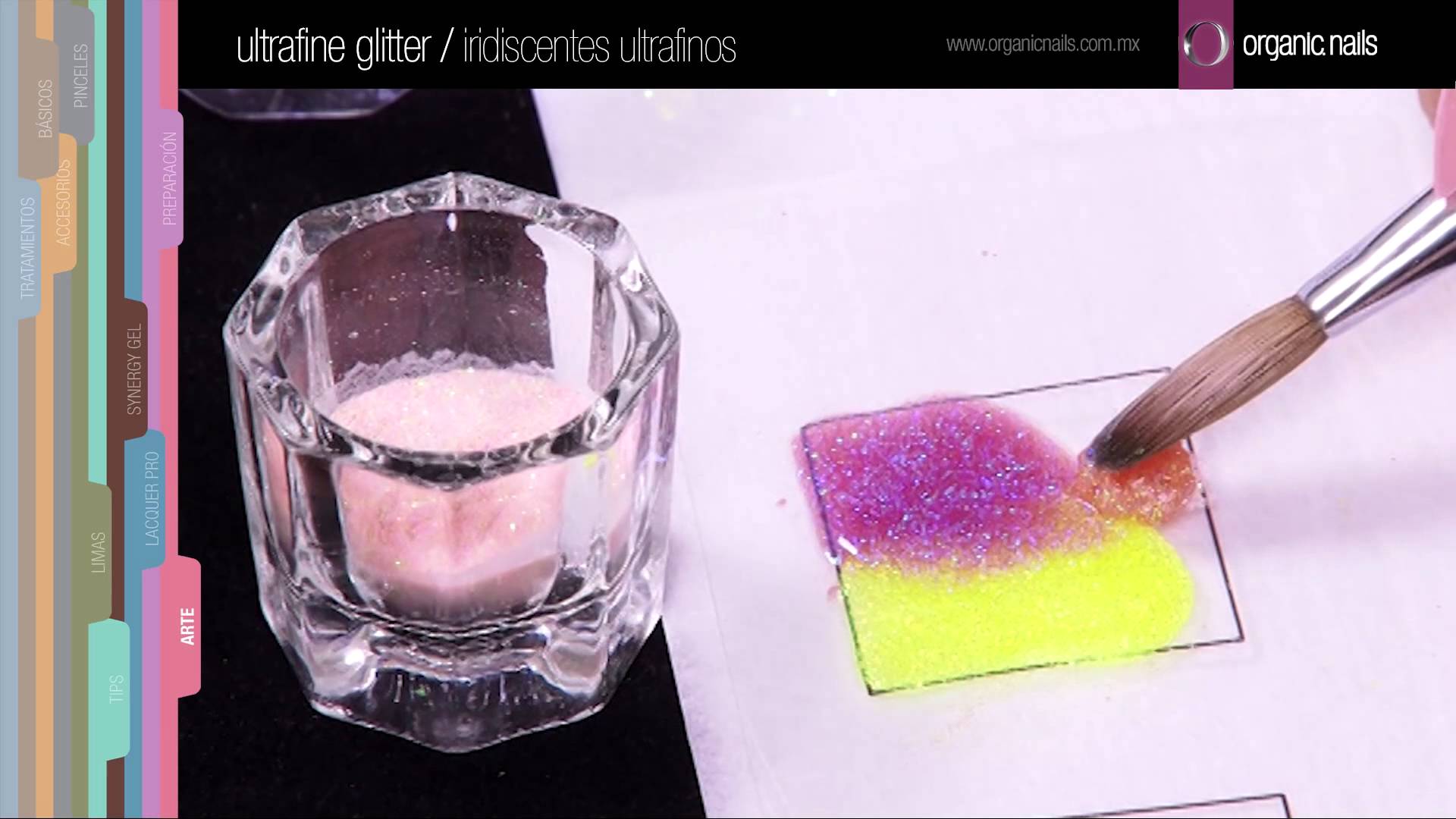 Ultrafine Glitters / Iridiscentes Organic Nails - YouTube