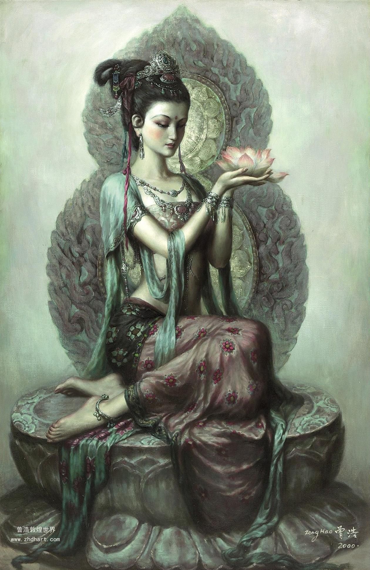 Amazing Oriental Oil Paintings of Chinese Goddesses and Angels by ...