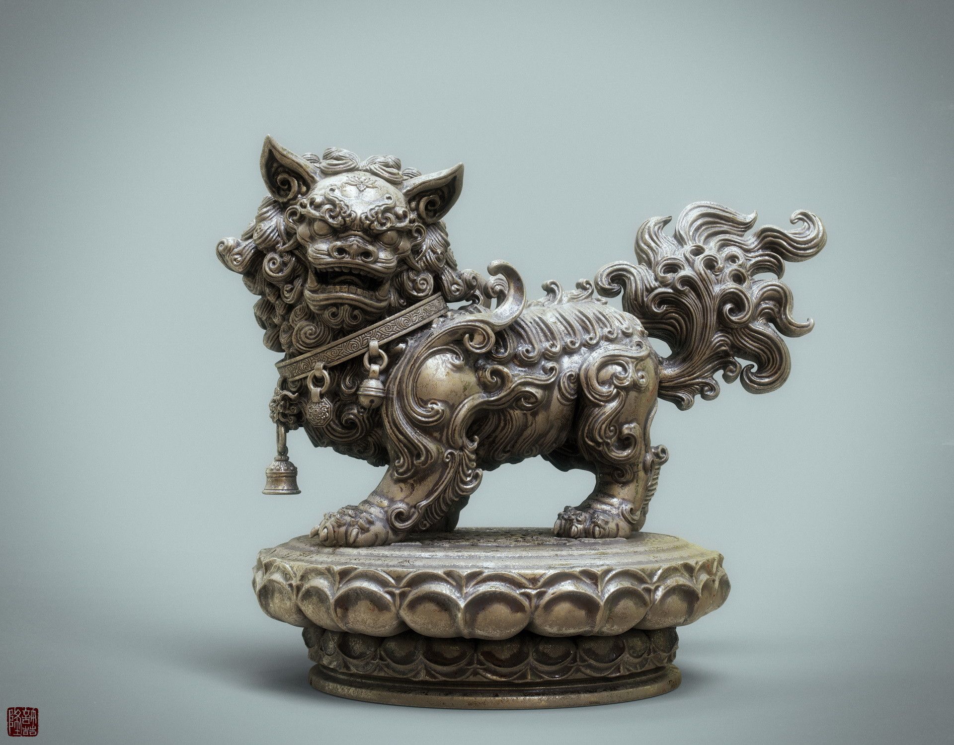ArtStation - A Chinese lion statue(Bronze version ), Zhelong Xu ...