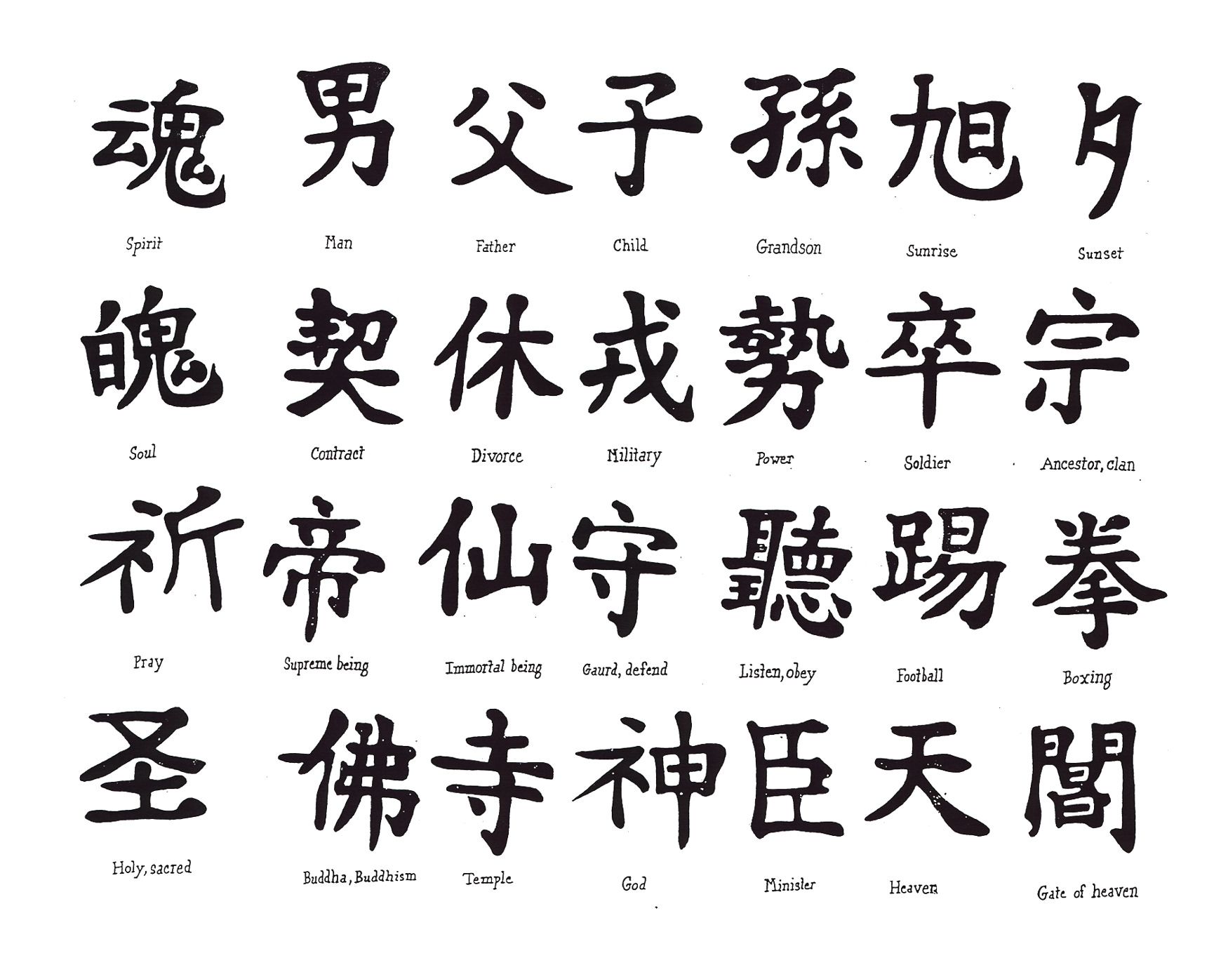 100 Beautiful Chinese Japanese Kanji Tattoo Symbols & Designs ...