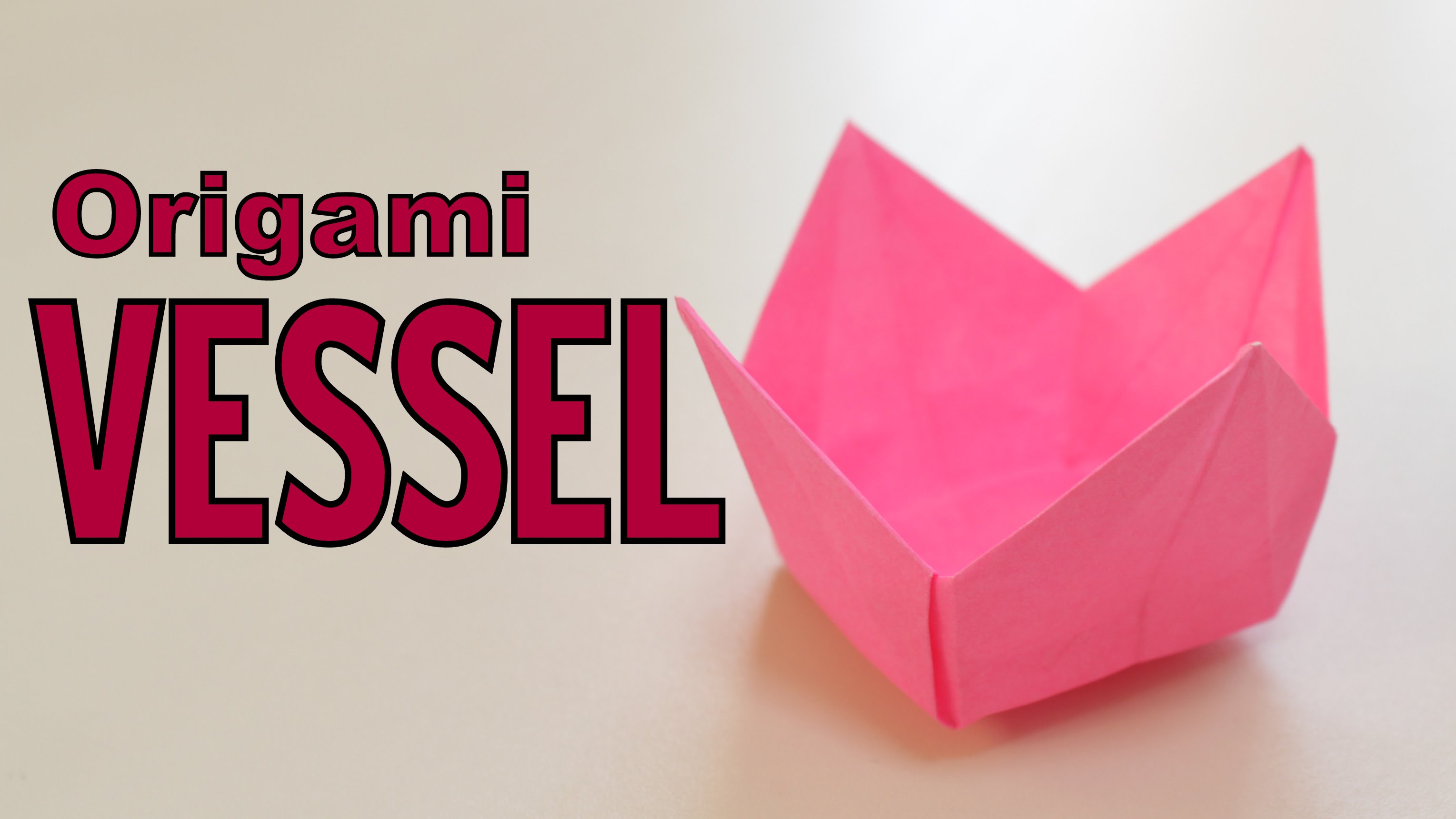 Origami - How to make a VESSEL (for candies, flowers etc.) - YouTube