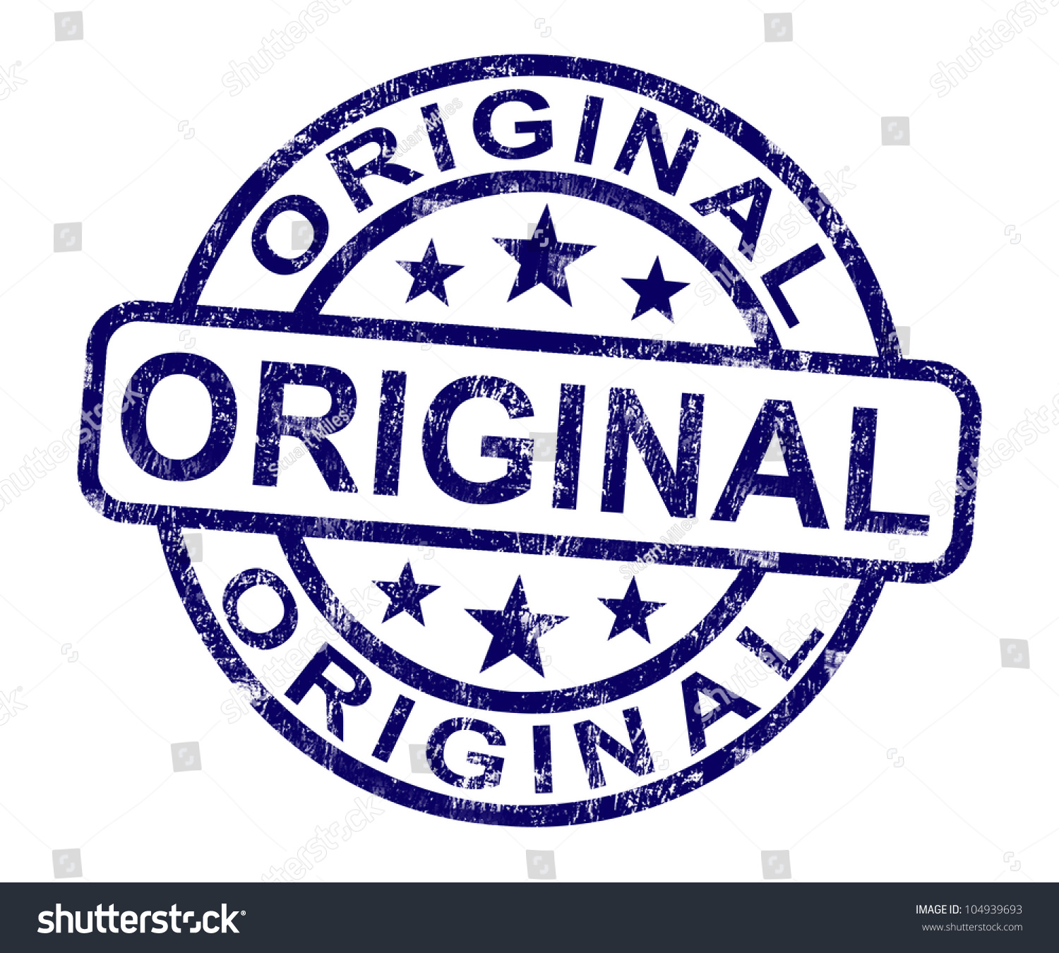 Original Stamp Showing Genuine Authentic Products Stock Illustration ...