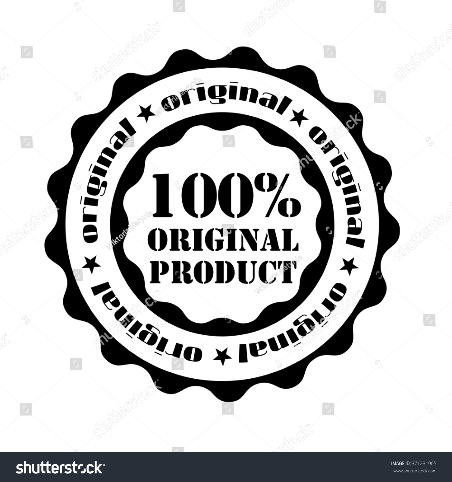 Rubber Stamp 100 Original Product Stock Illustration 371231905 ...