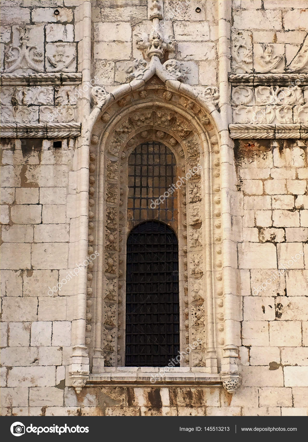 Church Window in Stone Wall — Stock Photo © AnitaVDB #145513213