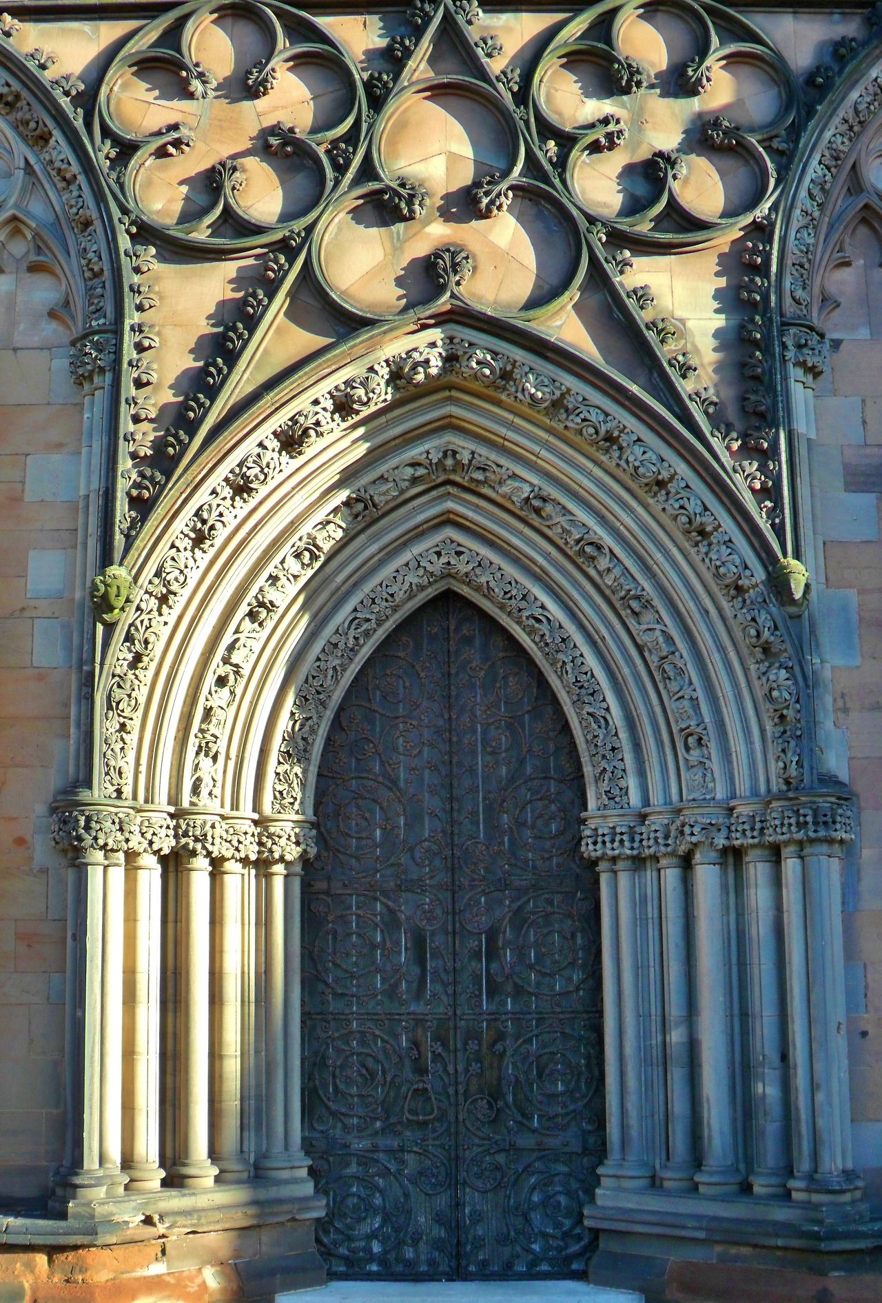 ornamental Stonework on the medieval Lichfield Cathedral ...
