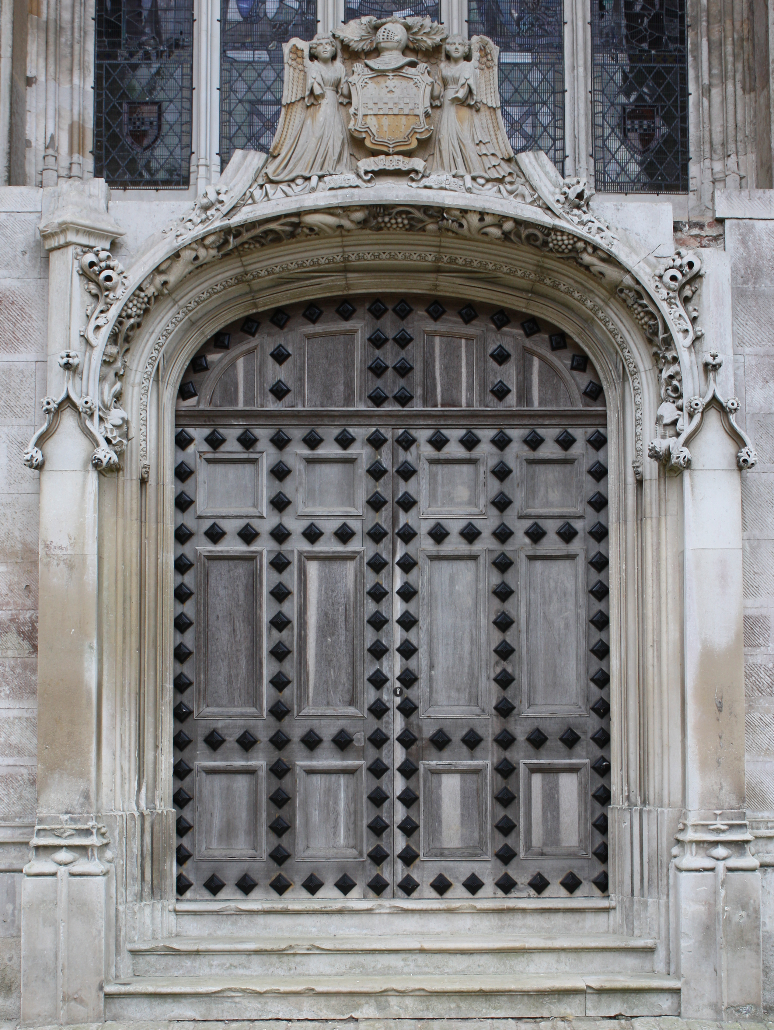Ornate medieval door. photo