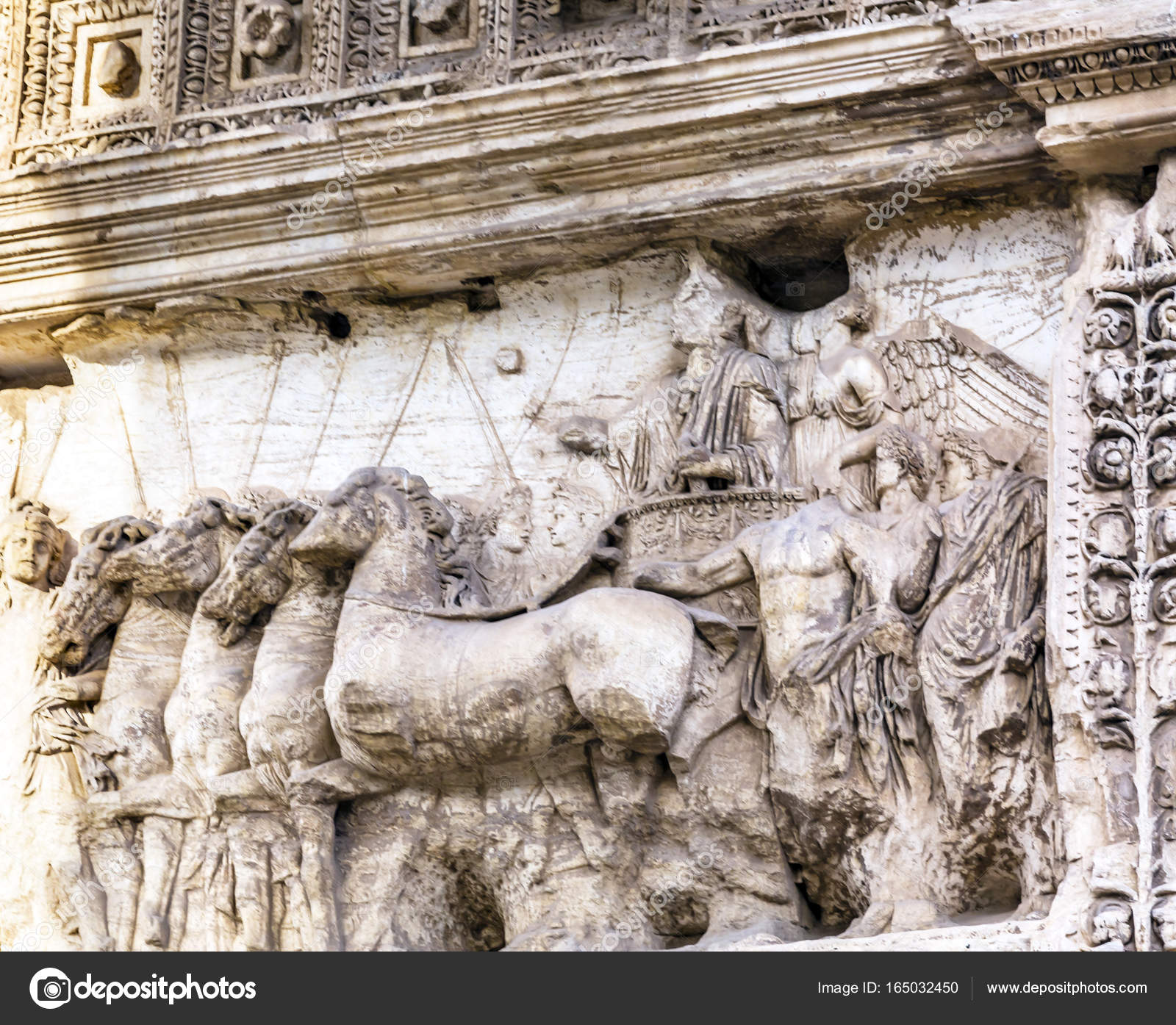 Titus Chariot Arch Jerusalem Victory Roman Forum Rome Italy — Stock ...