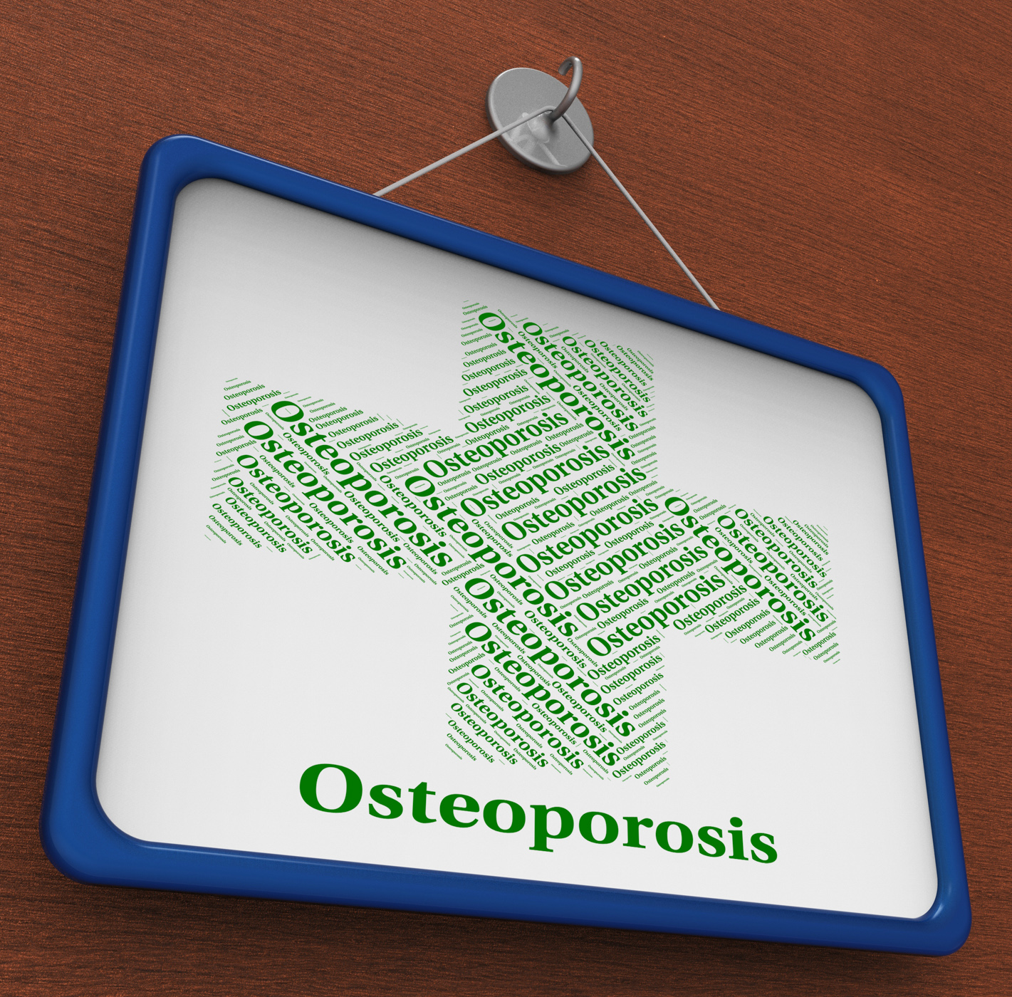 Osteoporosis word indicates poor health and affliction photo