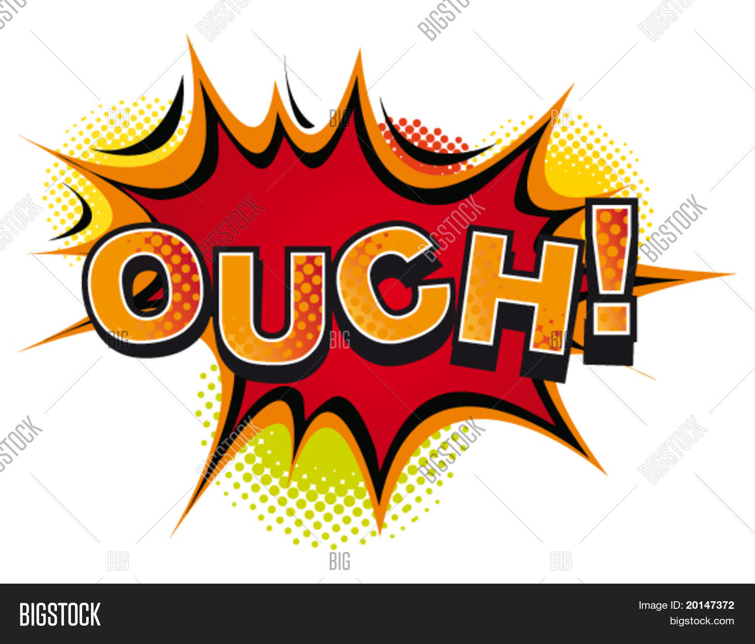 Cartoon-OUCH. Vector Vector & Photo (Free Trial) | Bigstock