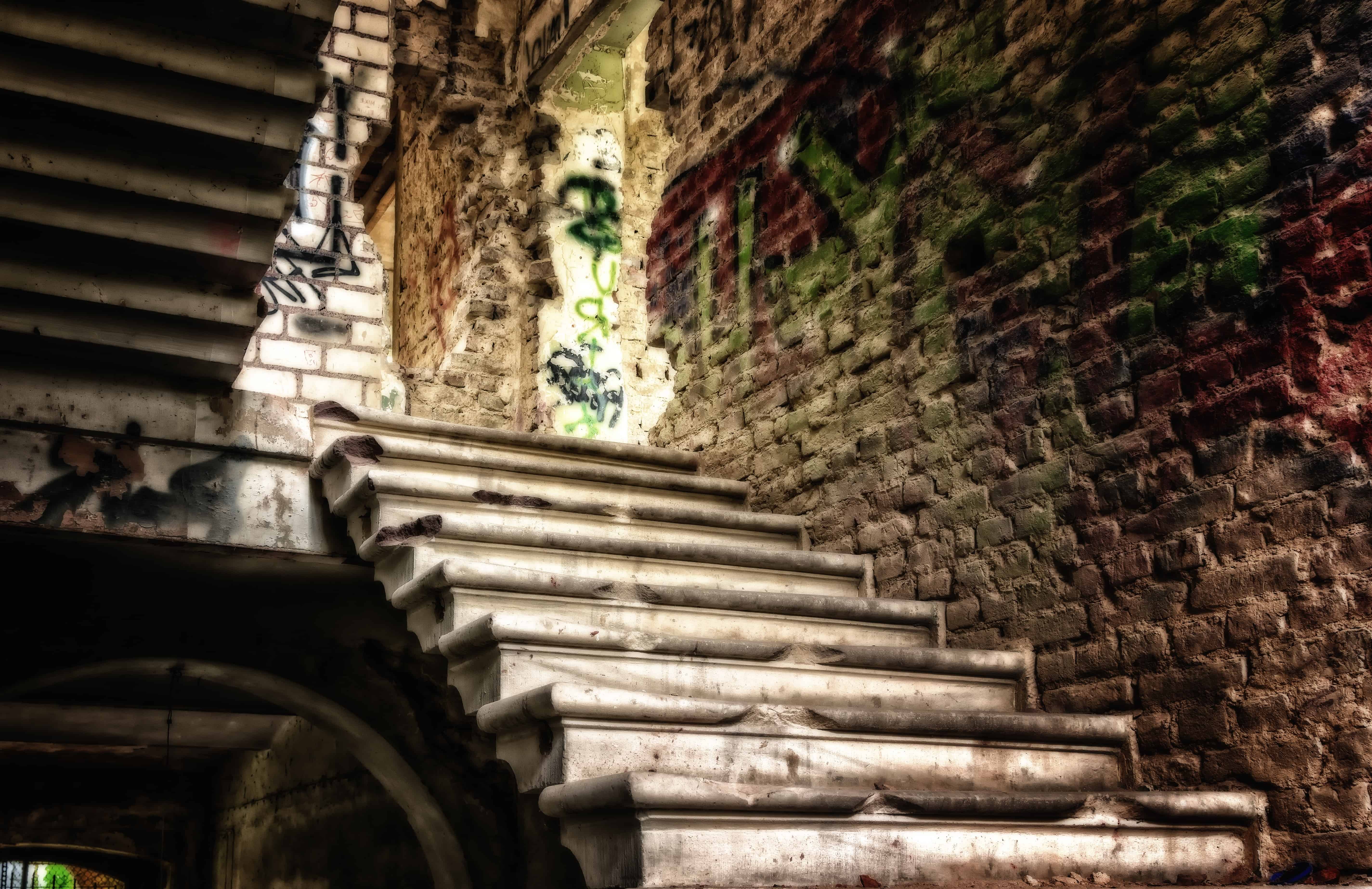 Free picture: architecture, old, stairs, concrete, ancient, wall ...