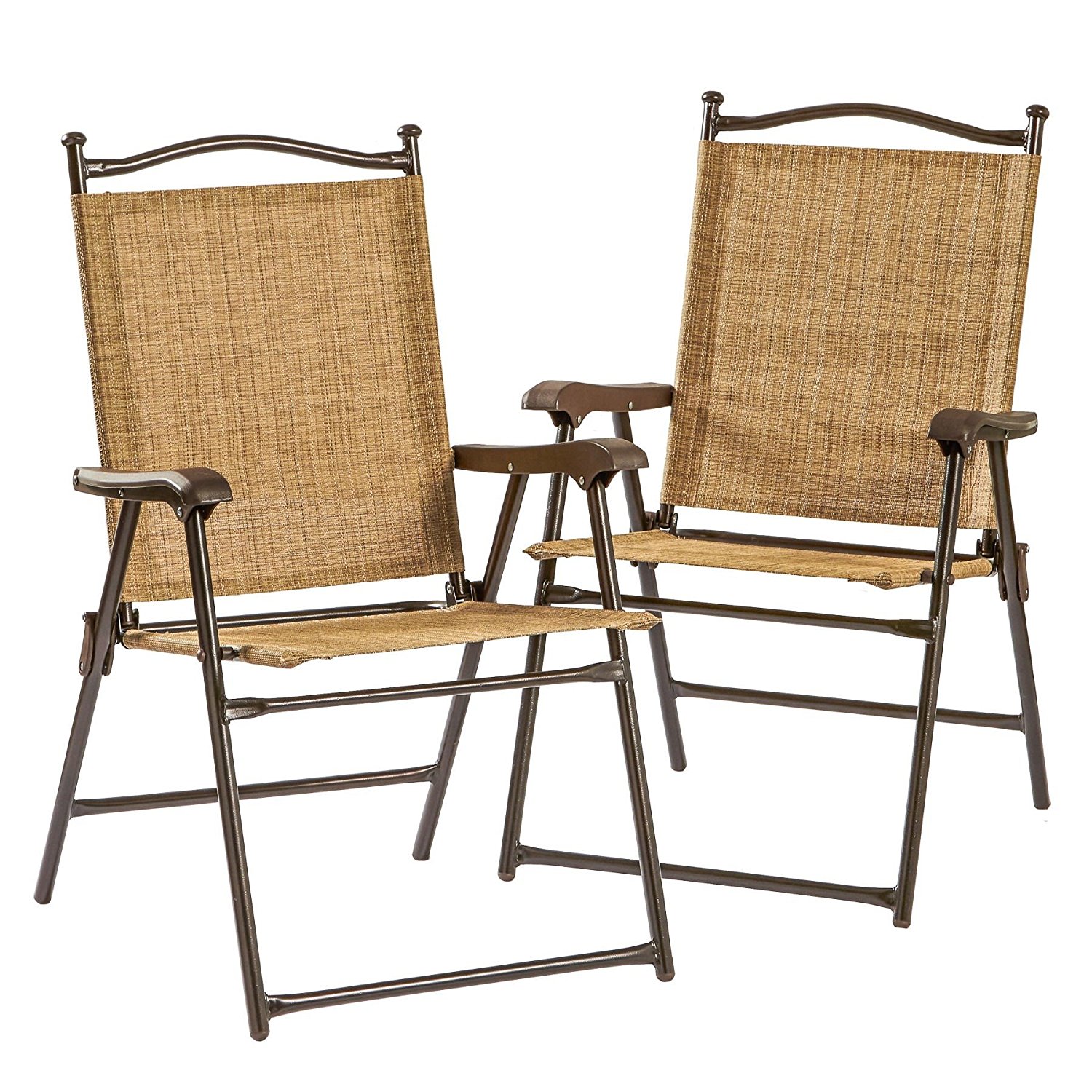 Amazon.com : Folding UV-resistant Outdoor Chairs (Set of 2) : Garden ...