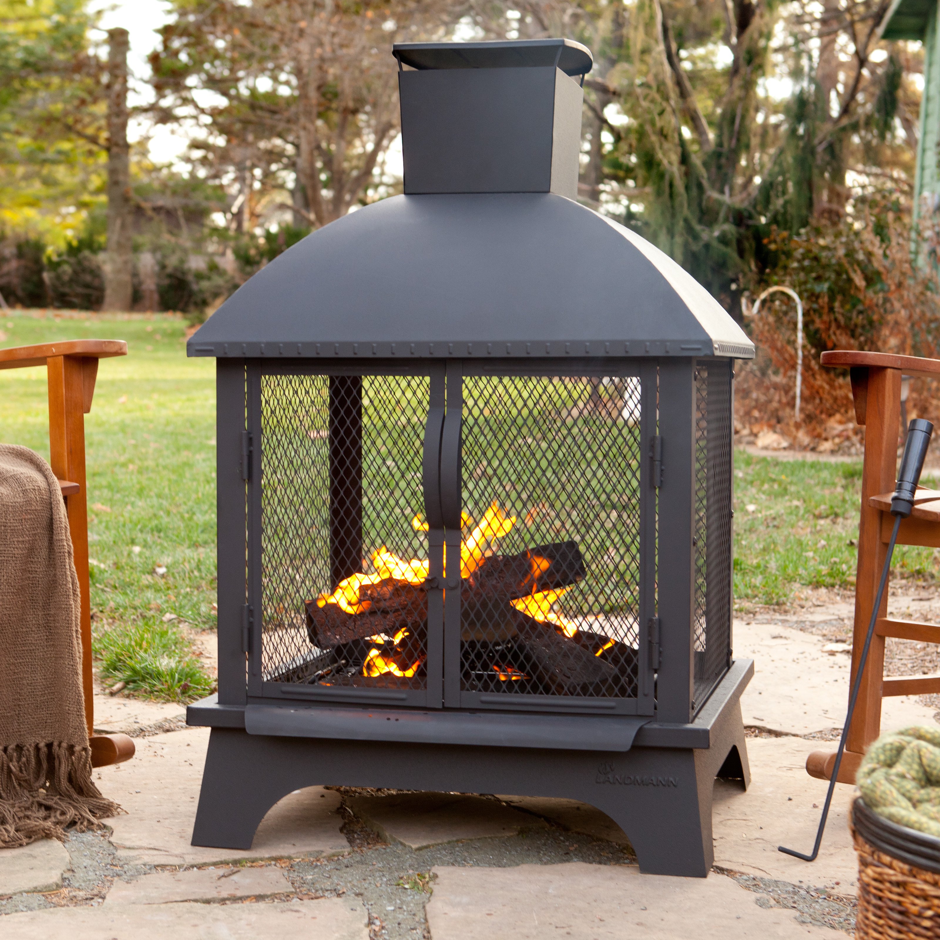 Landmann Redford Outdoor Fireplace | Hayneedle