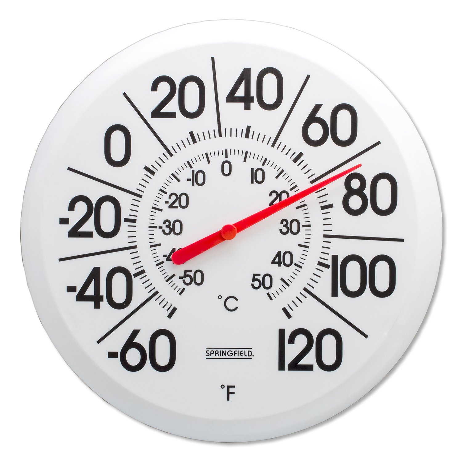 Outdoor Thermometer Large Dial Weather Temperature 13 inch ...
