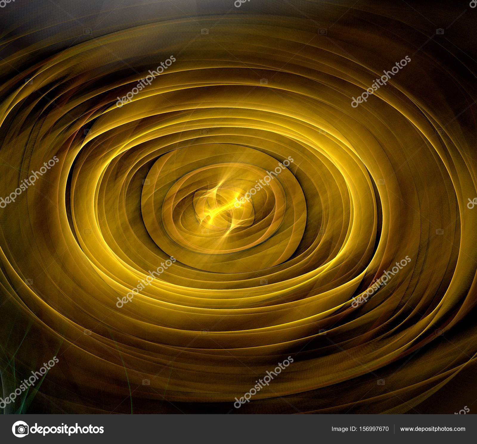 Abstract fractal background oval shape. Gold shades — Stock Photo ...