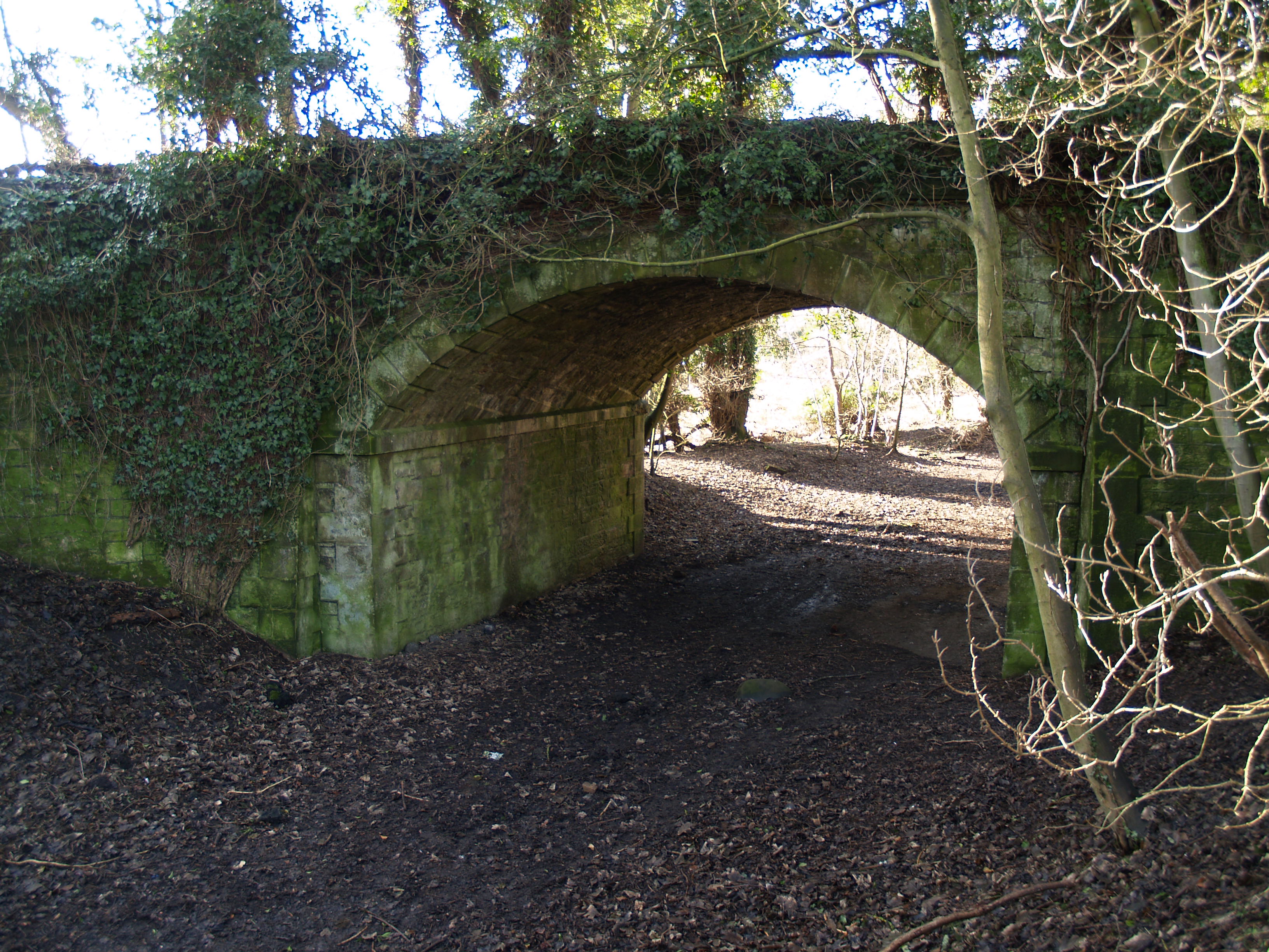 File:Bridge over path on the former Border Counties line - geograph ...