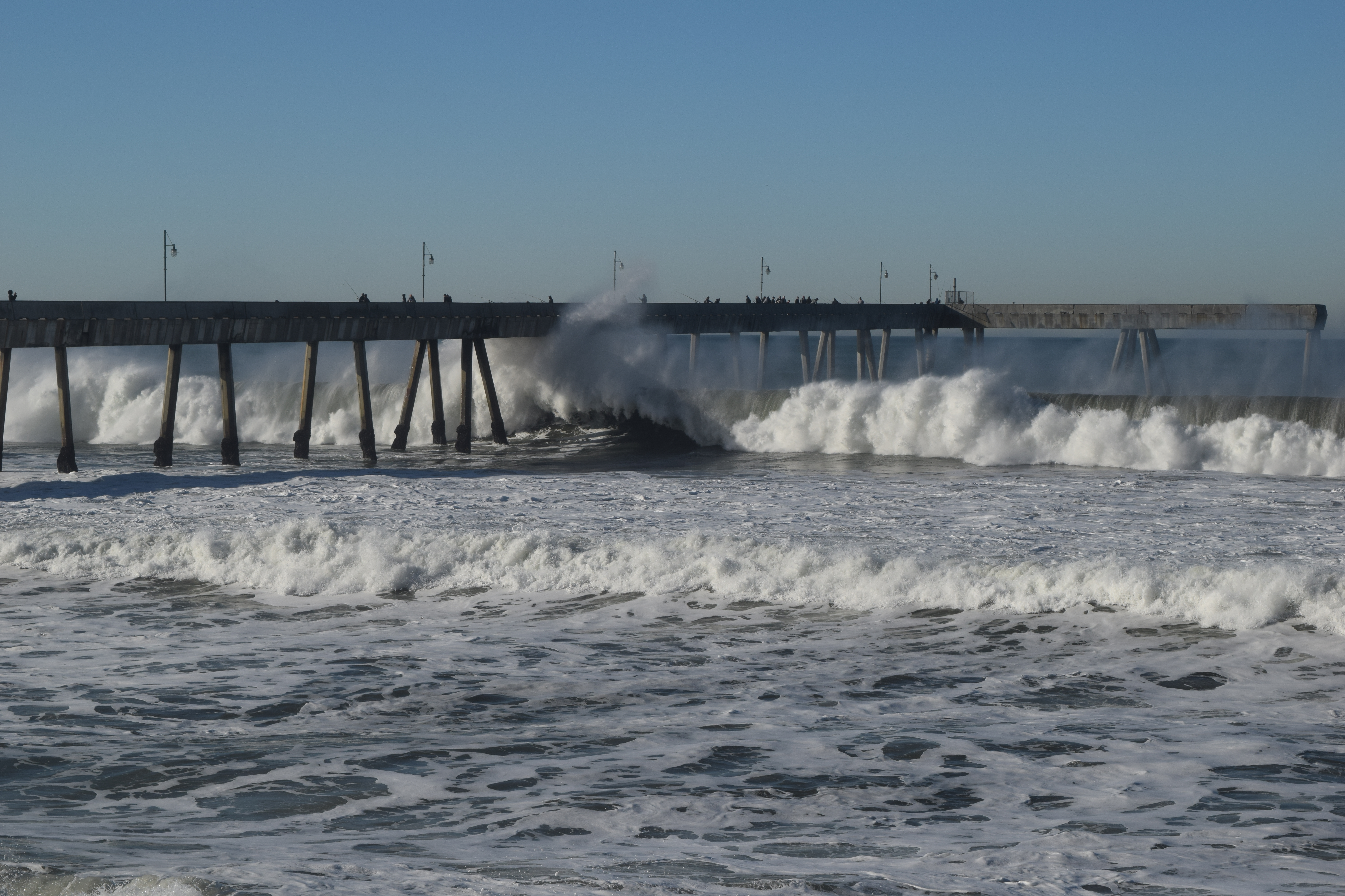 Pacifica pier area and the waves photo